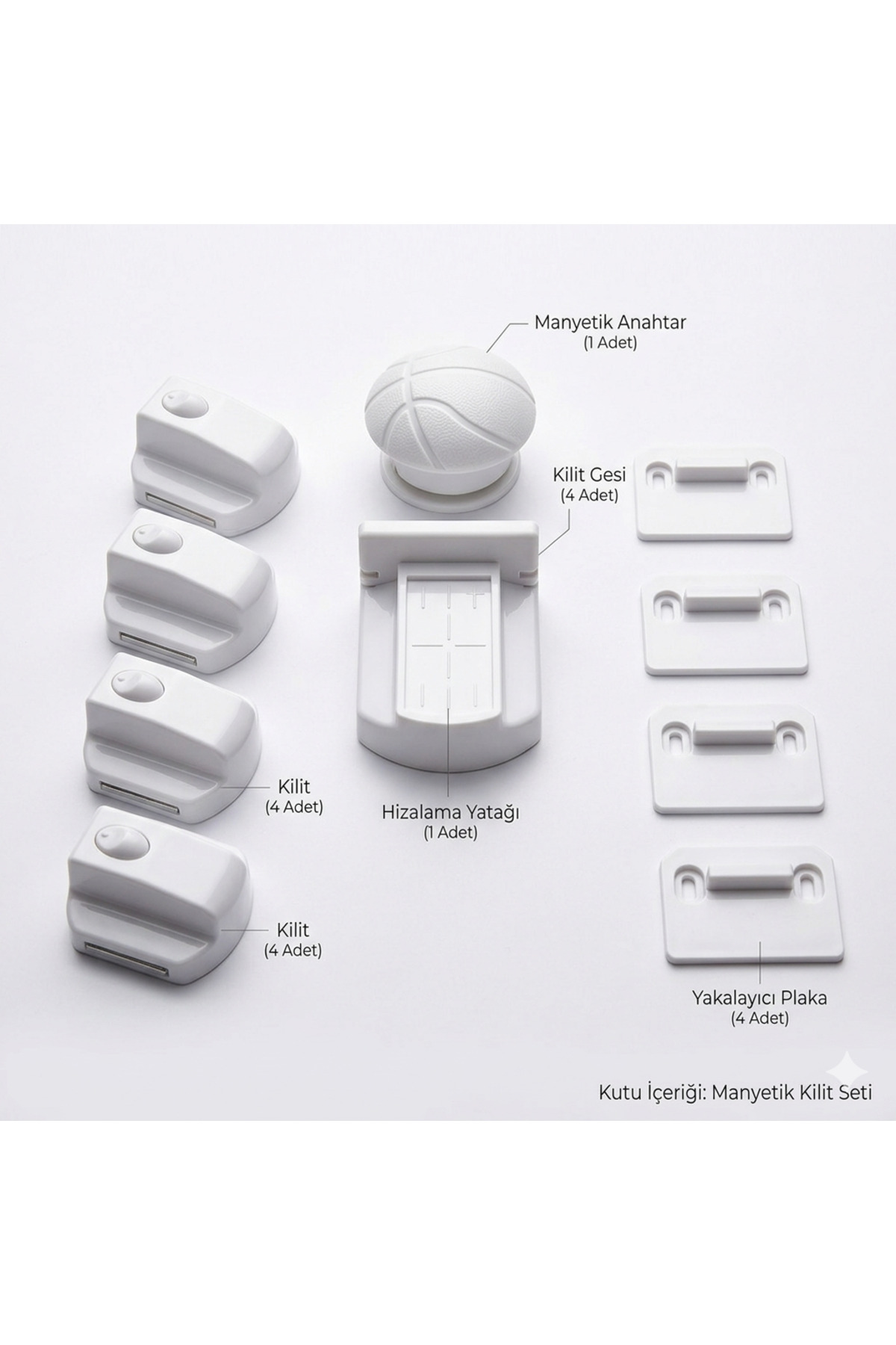 Miningaa Manyetik Çekmece Kilidi - Gizli Kilit - Çocuk Kilidi - DC003 fotoğrafı 4 (önizleme)