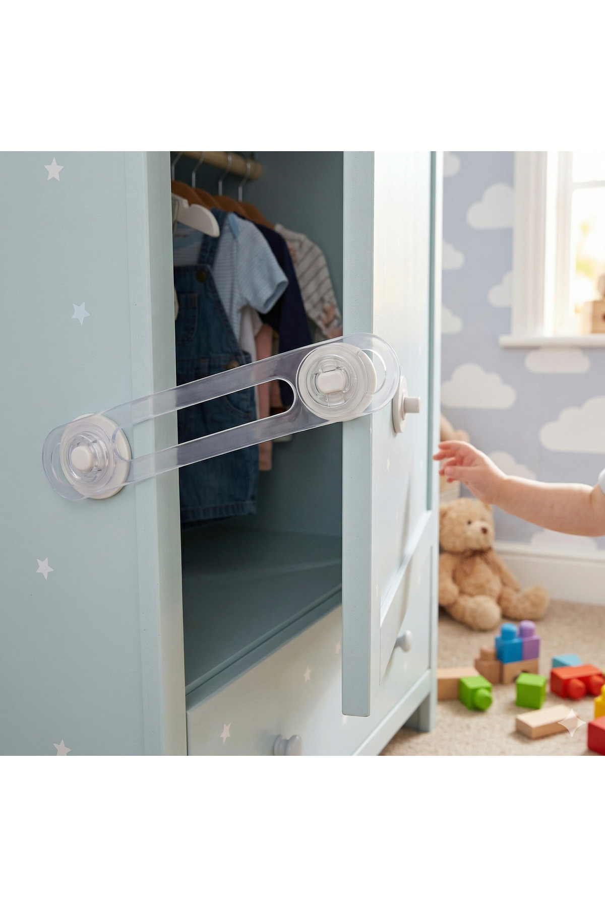 Miningaa 2 Adet Iz Bırakmaz Bebek Güvenlik Dolap , Çekmece Kilit Bebek Emniyet Kilidi Çok Amaçlı Kilit Bebek fotoğrafı 4 (önizleme)