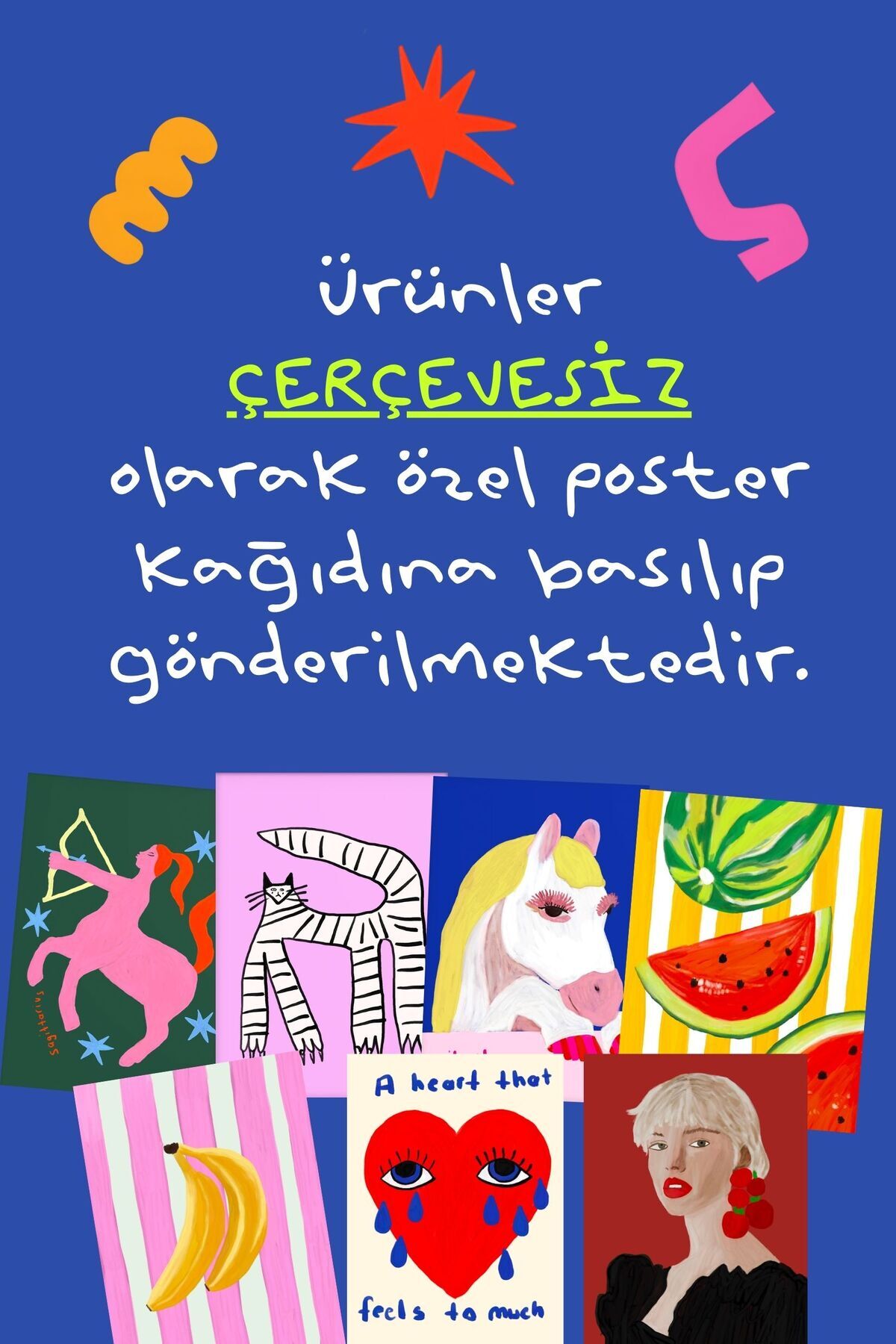Girl Power Poster Yazılı Modern Duvar Dekoru Çerçevesiz