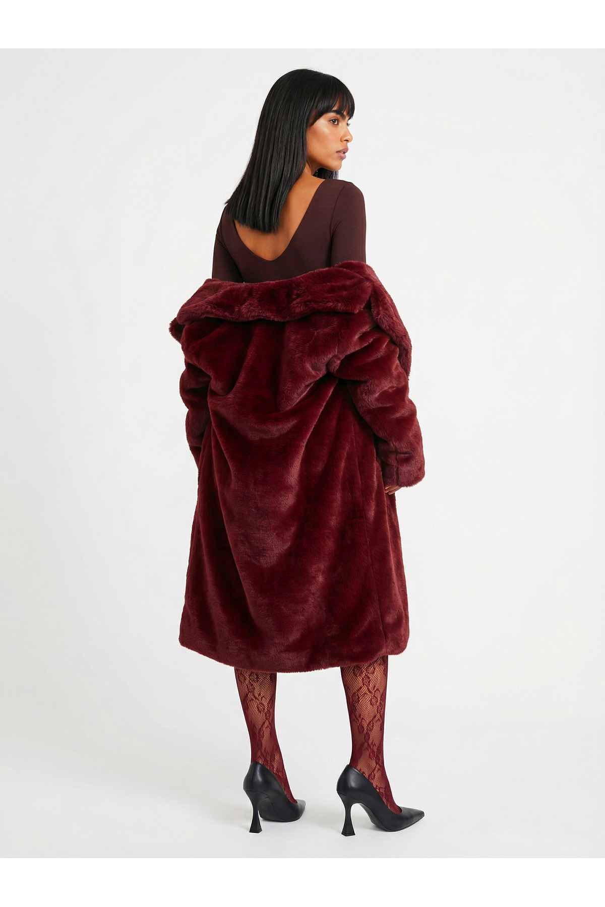 Sun Burners  African Sun | Faux Fur - Bordo Premium Etik Kürk - Görsel 4