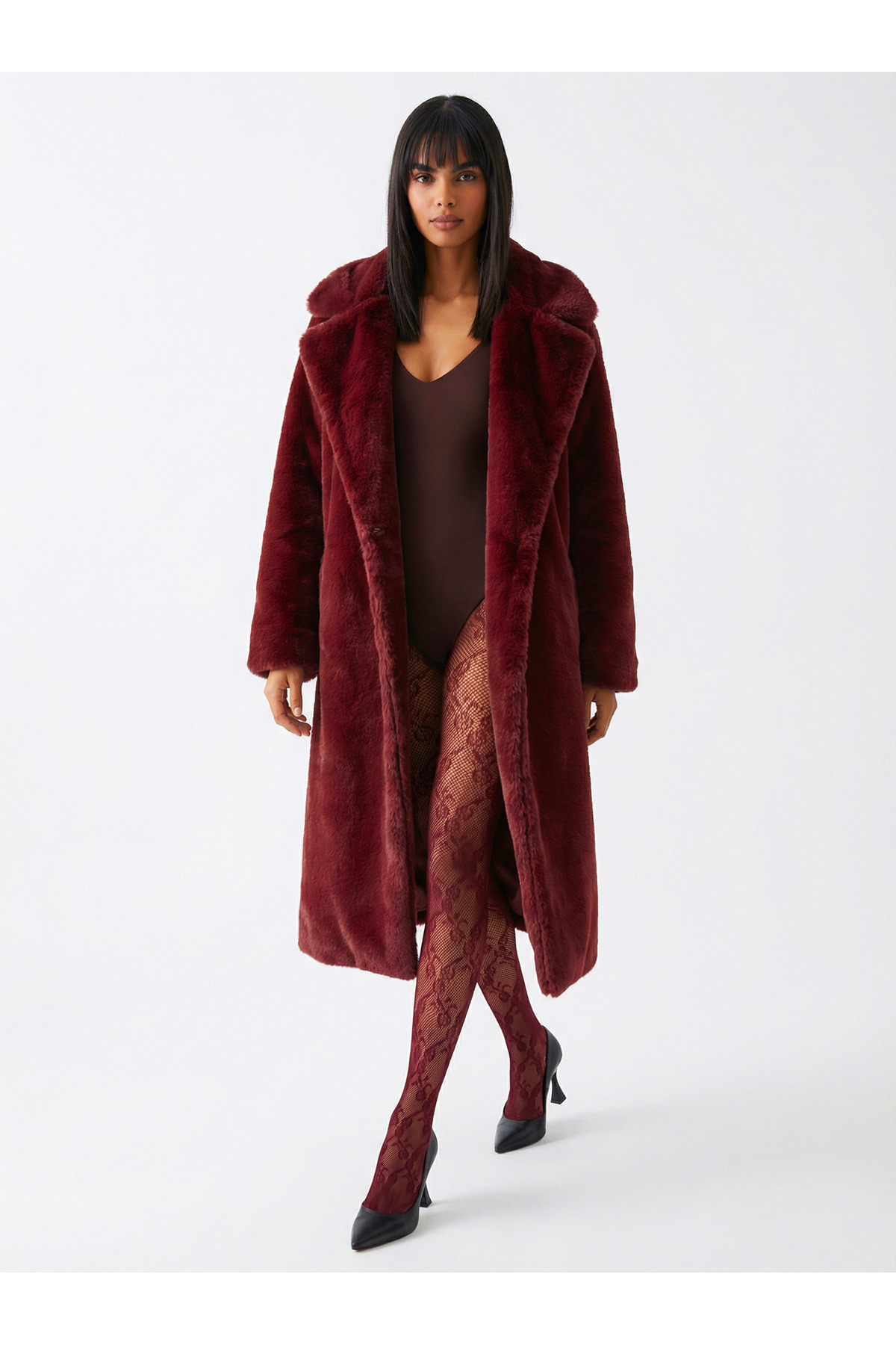 Sun Burners  African Sun | Faux Fur - Bordo Premium Etik Kürk - Görsel 3