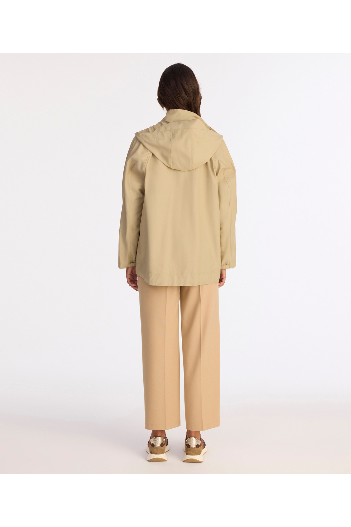 Yargıcı  Loose Kapüşonlu Yaka Uzun Kol Yağmurluk - Görsel 5