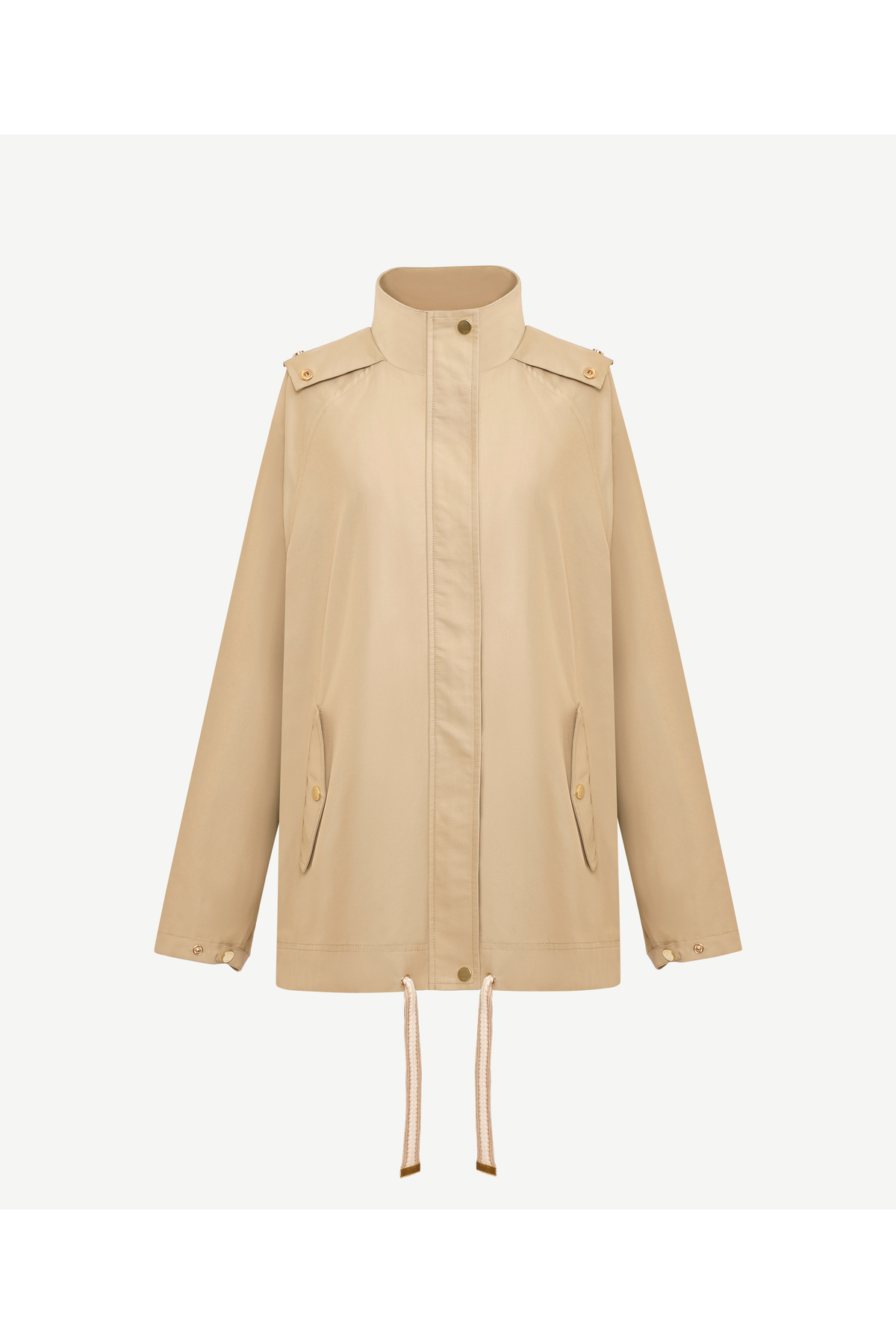 Yargıcı  Loose Kapüşonlu Yaka Uzun Kol Yağmurluk - Görsel 6