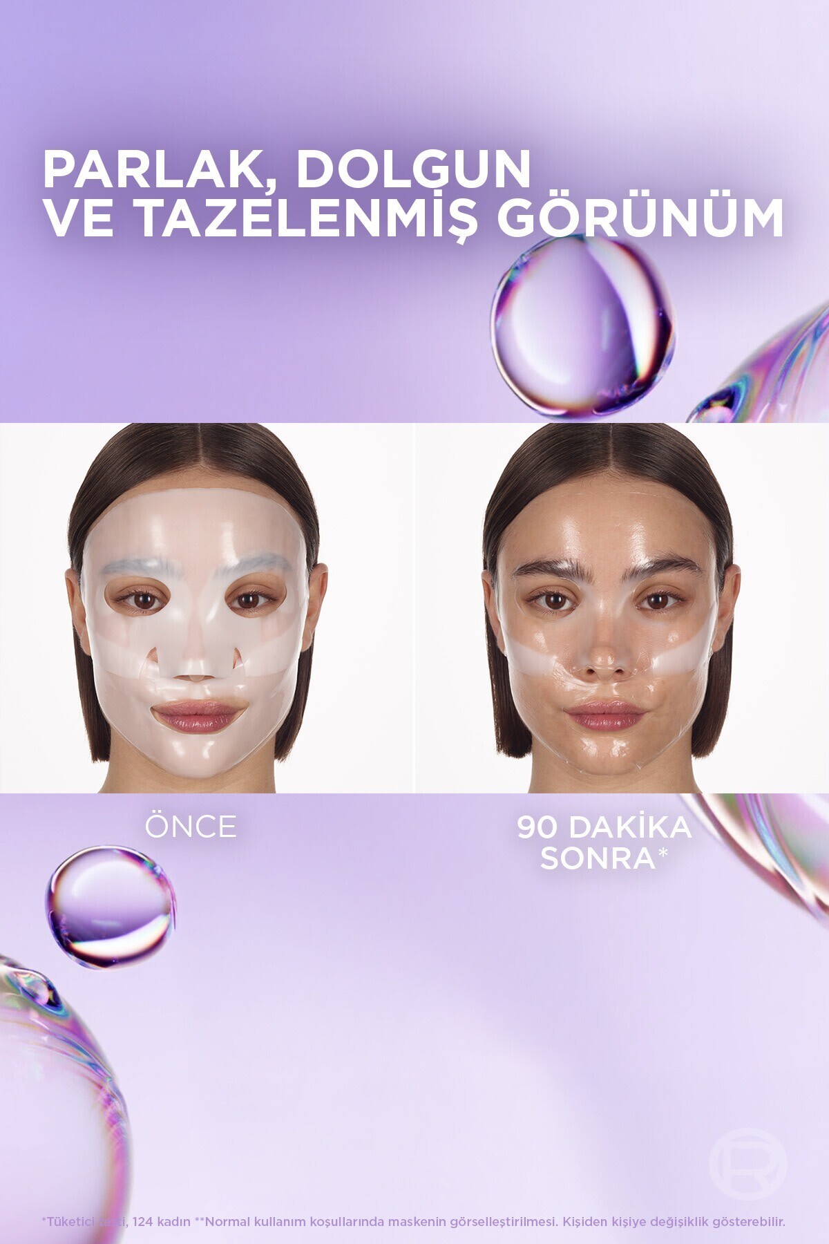 3 'lü Revitalift Glassy Skin Cam Cilt Görünümü Etkili Şeffaflaşan Işıltı & Nem Veren Hidrojel Maske — PKTREVGLASSYMASKE — تصویر 6 از 9