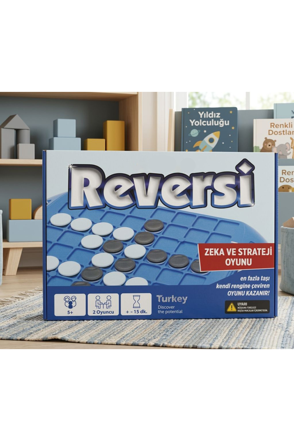 Tıfıl Toys Klasik Reversi Deneyimi: Zeka Strateji Zihin Jimnastiği Eğitici ve Öğretici Kutu Oyuncak fotoğrafı 4 (önizleme)