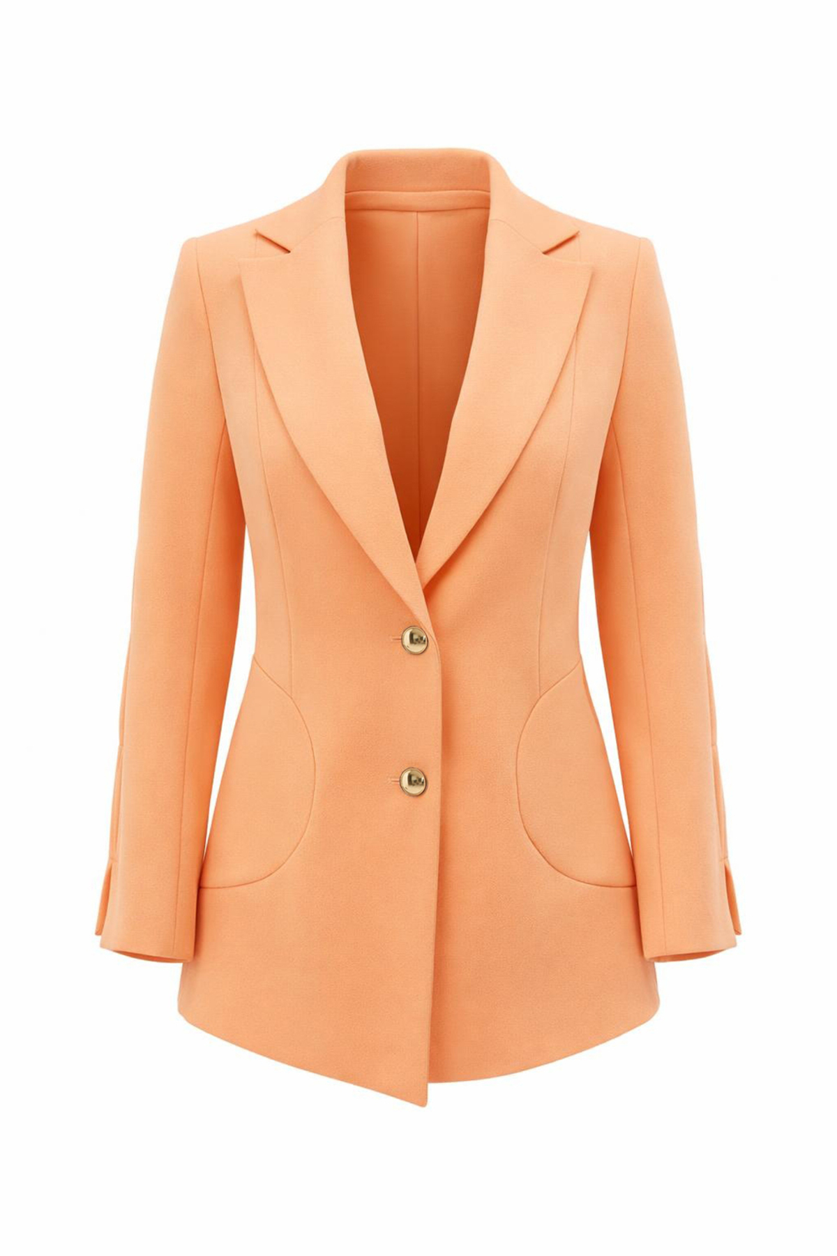 Exquise  Uzun Kol Erkek Yaka Düz Kumaş Ceket - Görsel 8