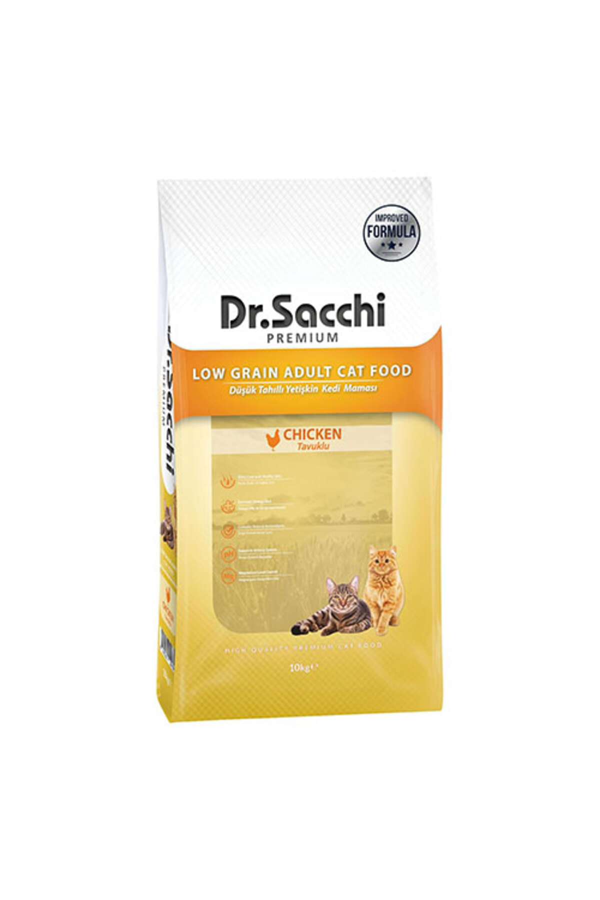 Dr. Sacchi Dr.Sacchi Premium Tavuklu Düşük Tahıllı Yetişkin Kedi Maması 10 Kg - Fiyatı, Yorumları