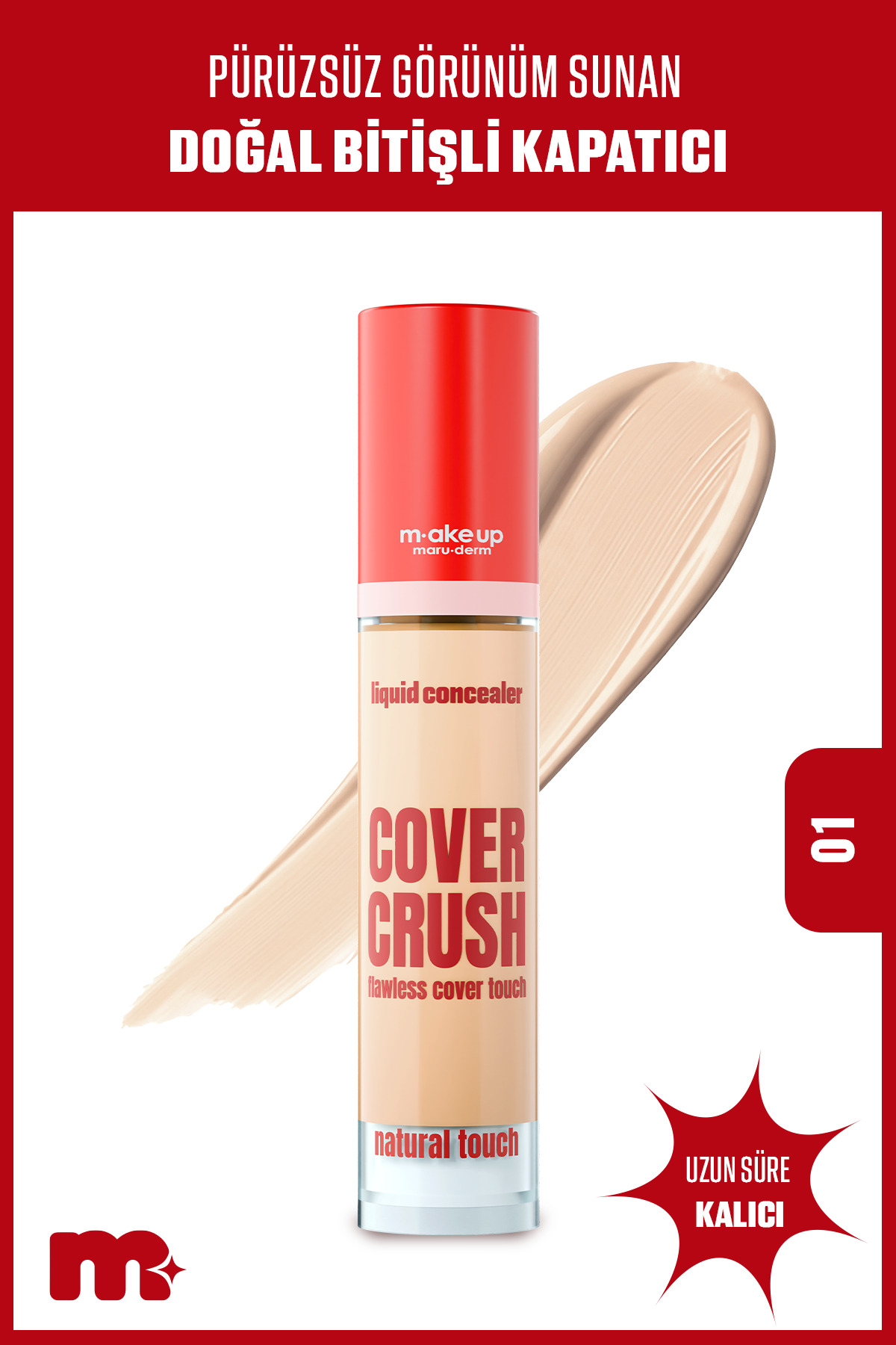 Maru.Derm make up maruderm Flawless Touch Liquid Concealer No 01 – Doğal Bitişli Sıvı Kapatıcı