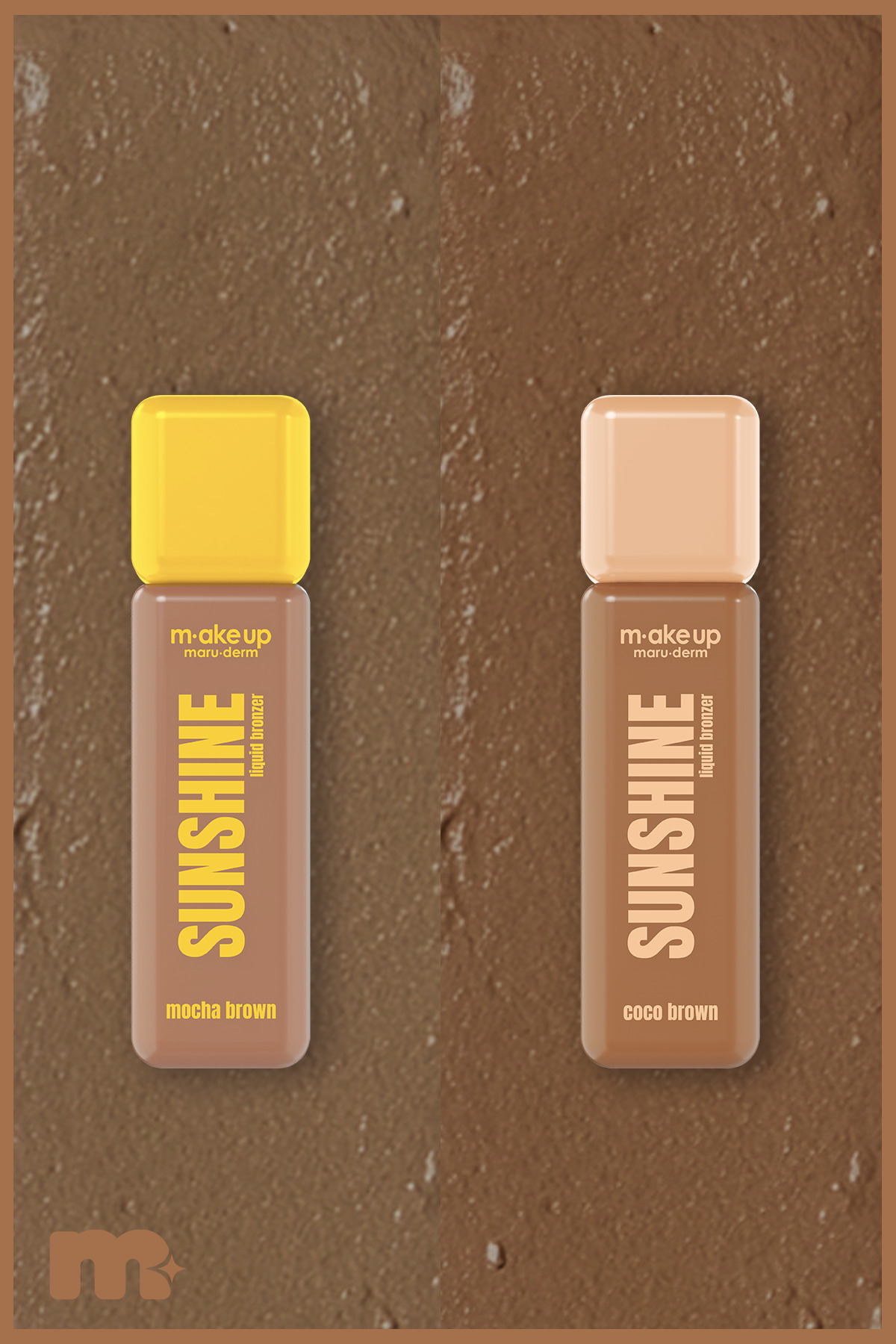 make up maruderm Yoğun Pigmentli Likit Bronzer – Liquid Bronzer Coco Brown — قهوه‌ای BRONZER — تصویر 6 از 6