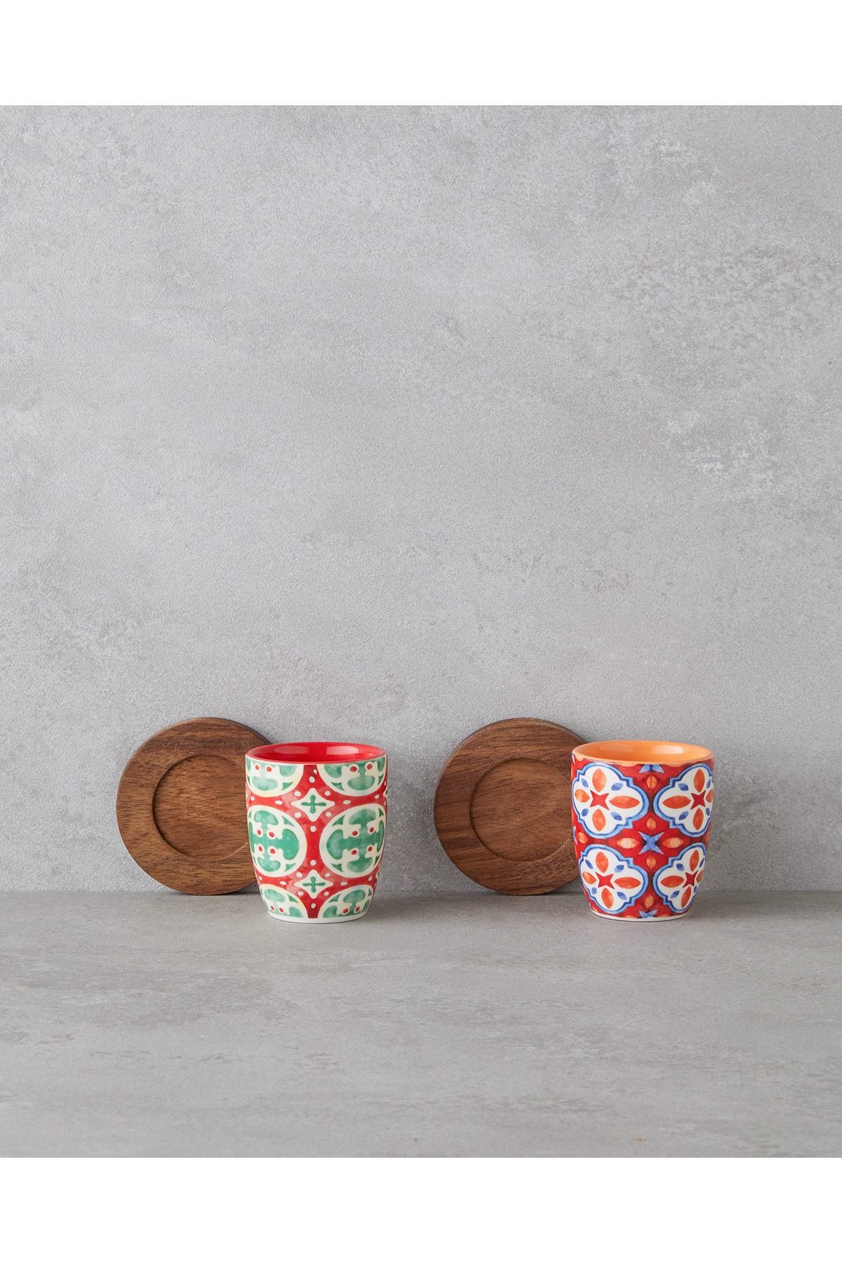 Sorrel Stoneware 8 Parça 4 Kişilik Fincan 70 ml Renkli
