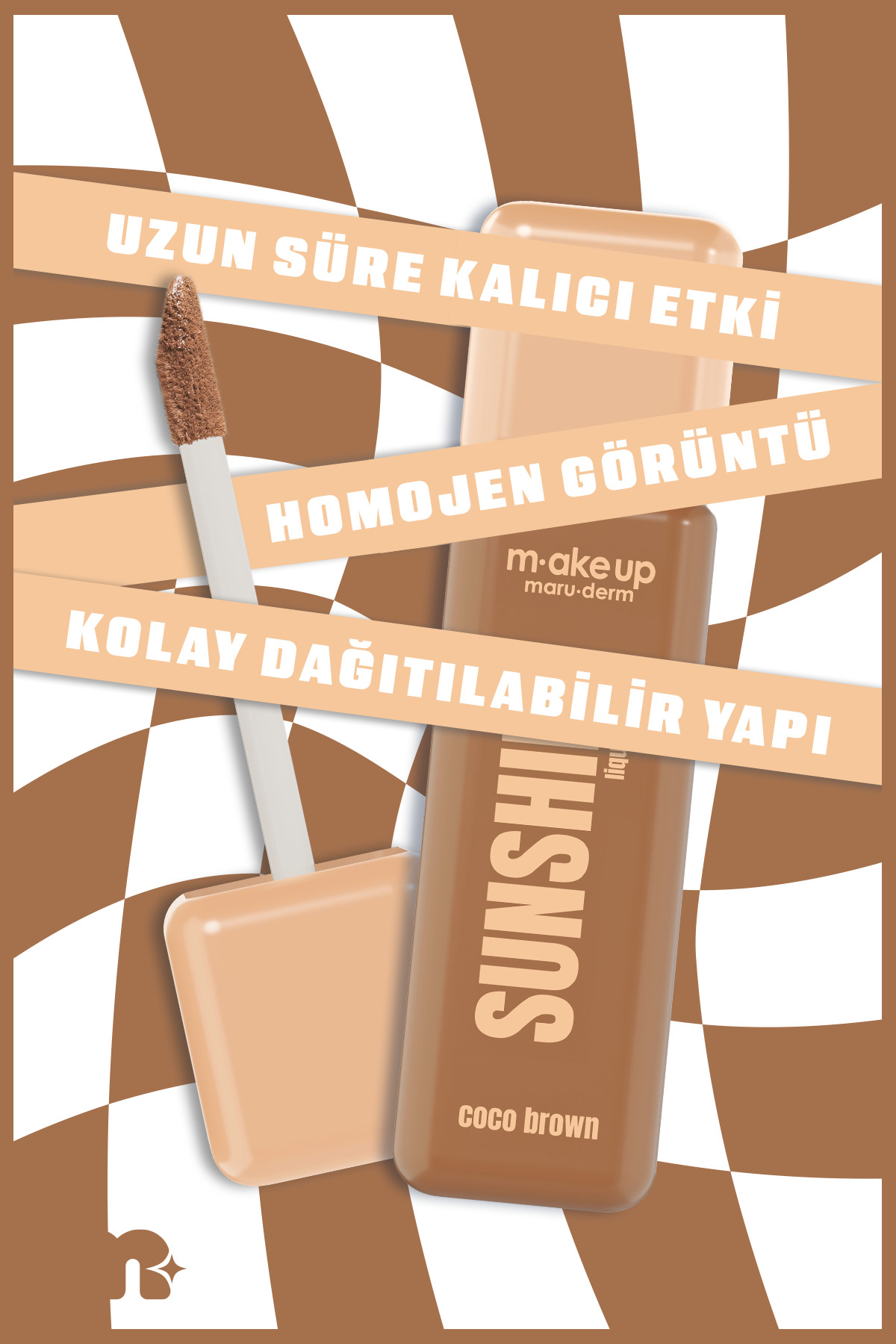 make up maruderm Yoğun Pigmentli Likit Bronzer – Liquid Bronzer Coco Brown — قهوه‌ای BRONZER — تصویر 3 از 6