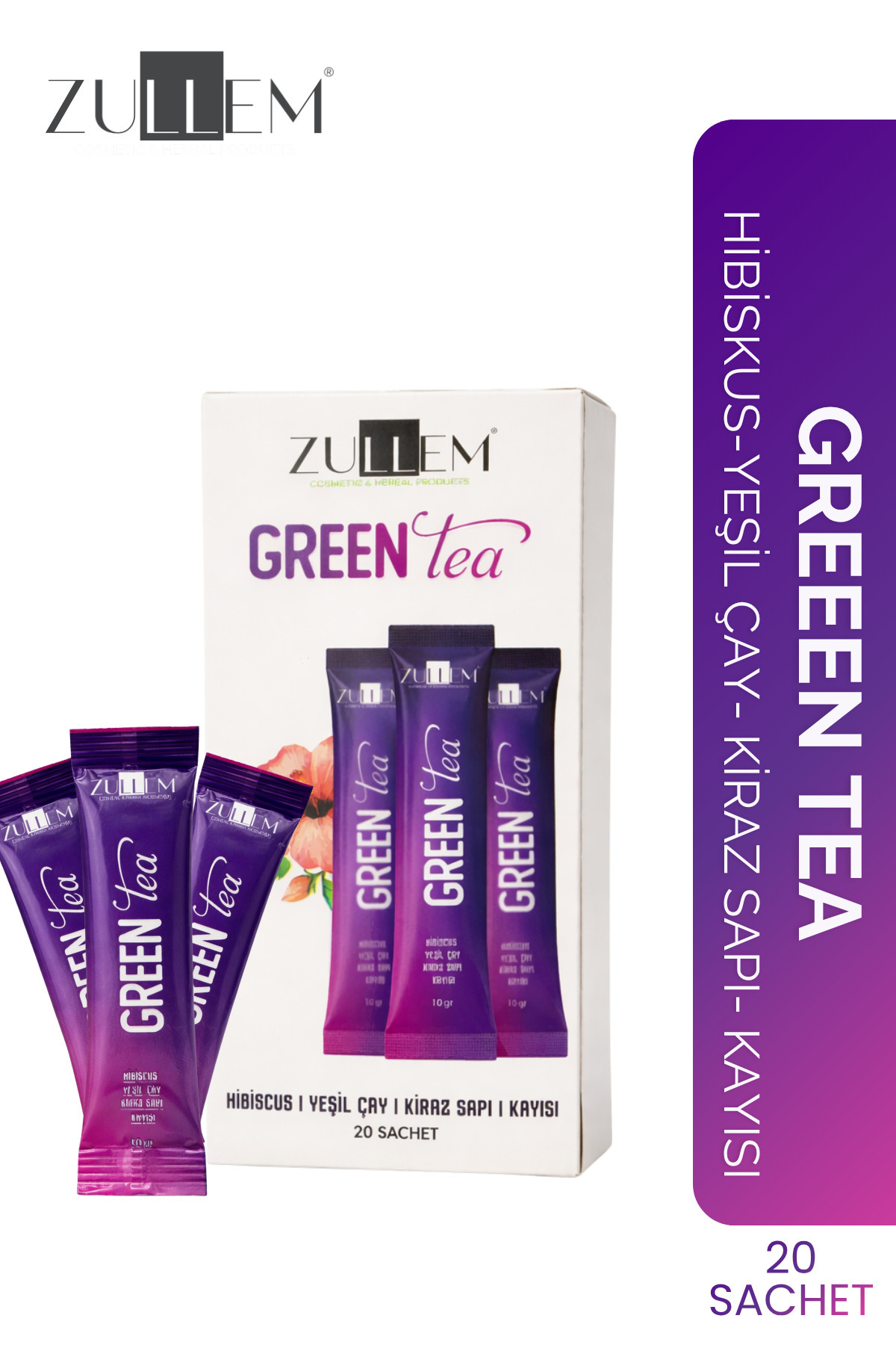 ZULLEM GREEN TEA YEŞİLÇAY KARIŞIK BİTKİ DETOX ÇAYI 20x10 GR 1 ADET - Fiyatı, Yorumları