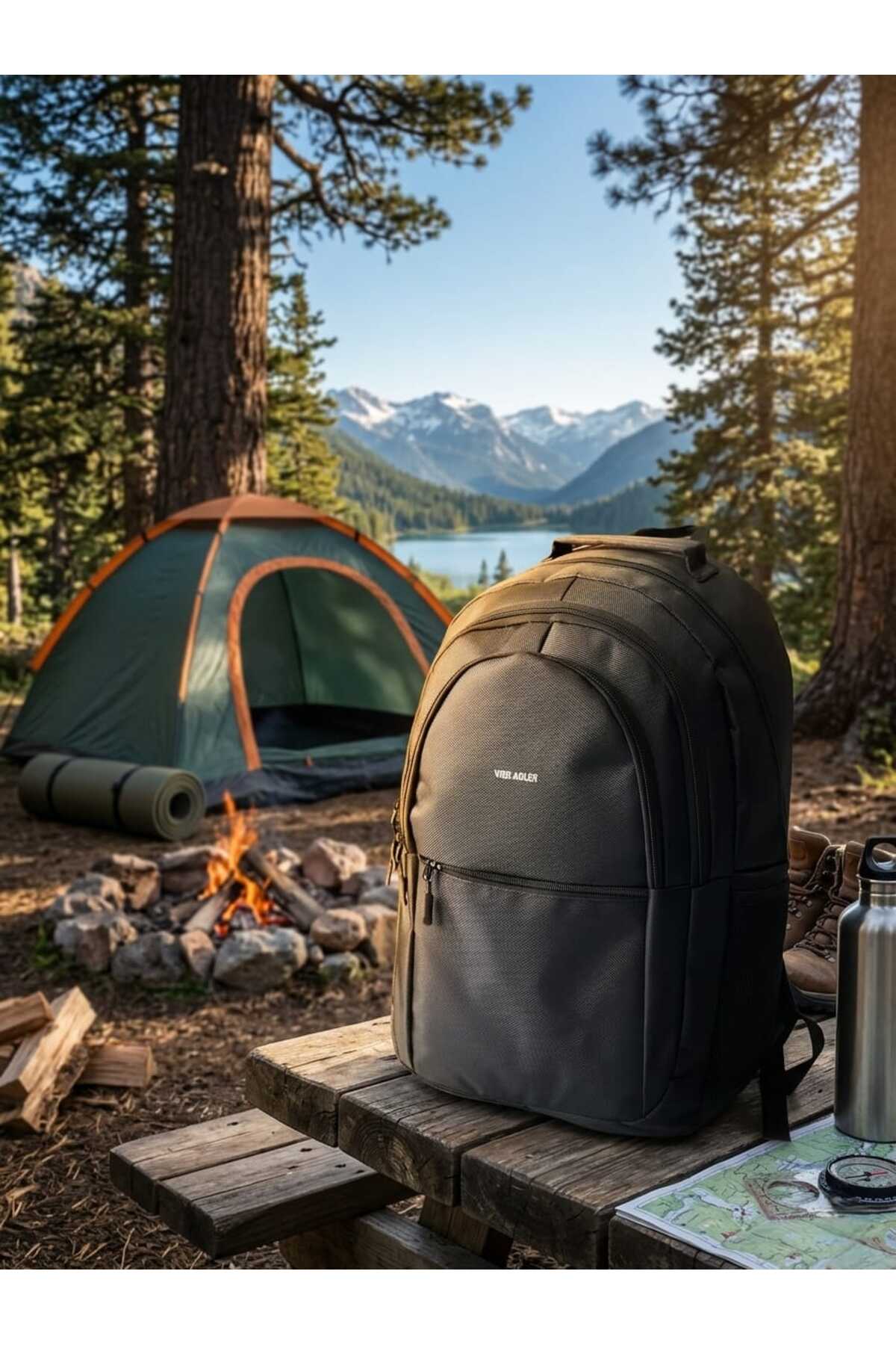 Elentra  Laptop Bölmeli, Su Geçirmez, Dağcı Çantası, Seyahat Çantası, Kamp, Gezi Çantası - Görsel 2