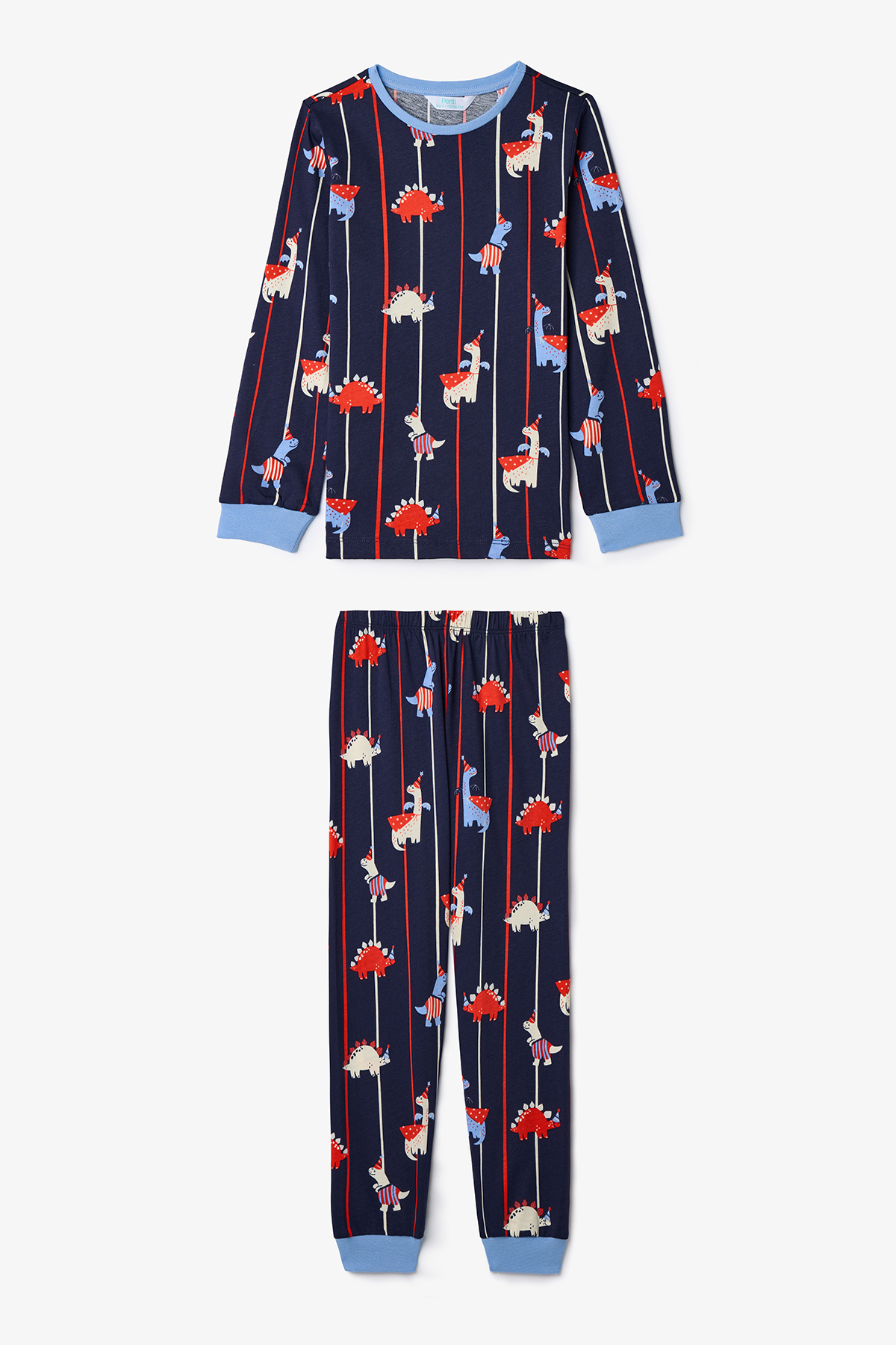Penti Erkek Çocuk Dino Carnaval Uzun Kollu Pamuklu 2'li Pijama Takımı fotoğrafı 6 (önizleme)