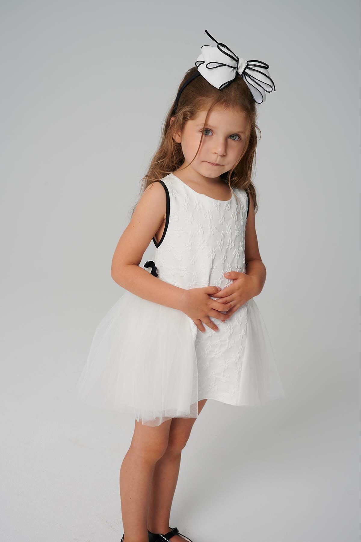 Lia Lea BG Store Kız Bebek Beyaz Elbise