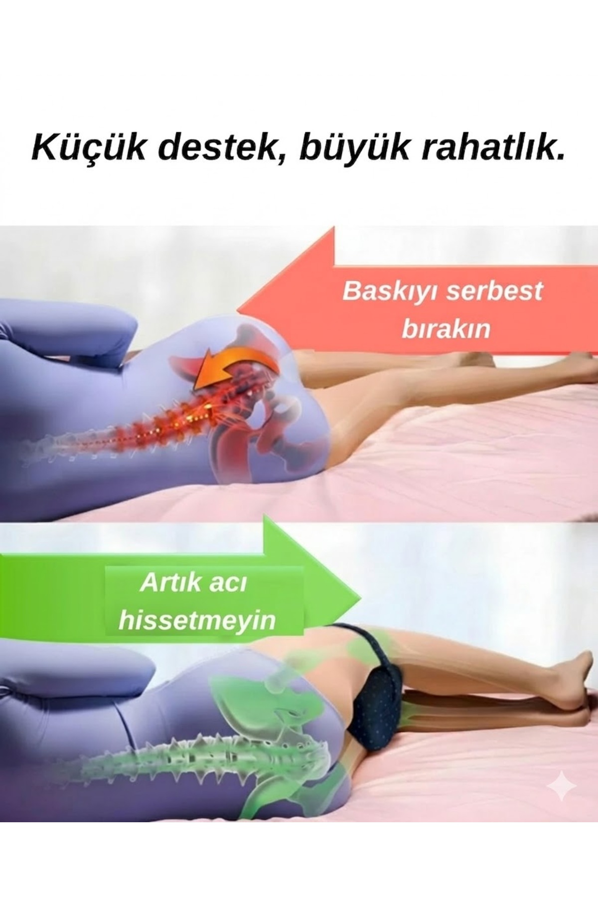 Arnee Hamileler İçin Ortopedik Bacak Arası Diz Yastığı Visco Yan Yatanlara Özel Ergonomik Uyku Minderi fotoğrafı 7 (önizleme)
