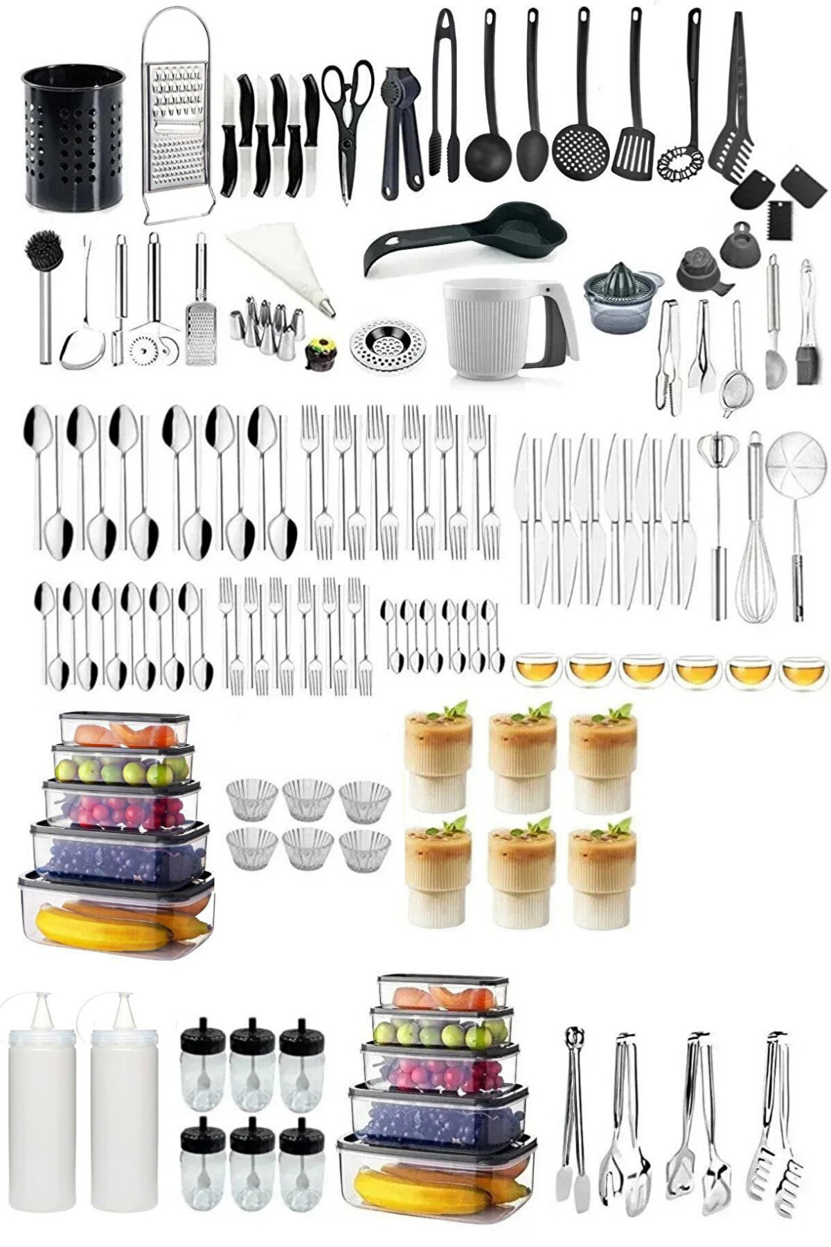168-Piece Cutlery Set Simple Model Dining and Kitchen Set for 12