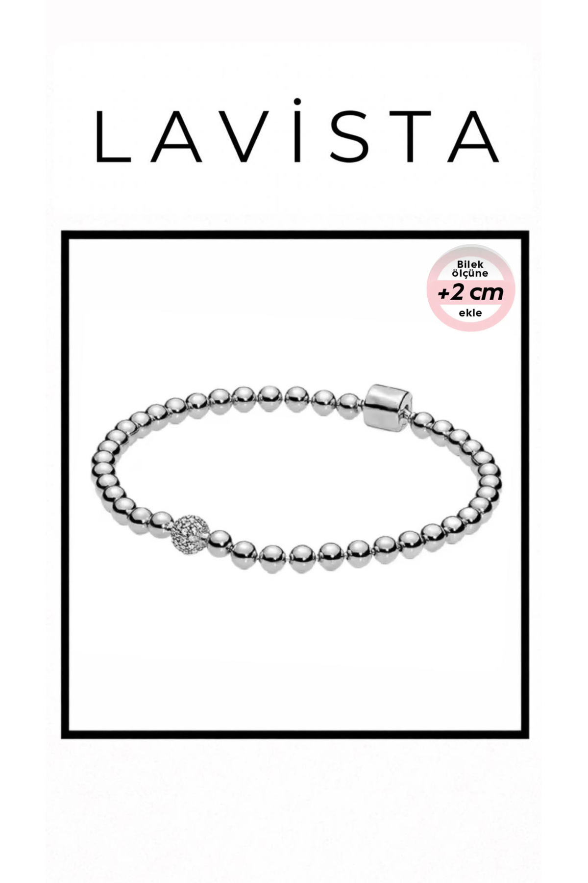 Lavista Silver Boncuklu Gümüş Bileklik