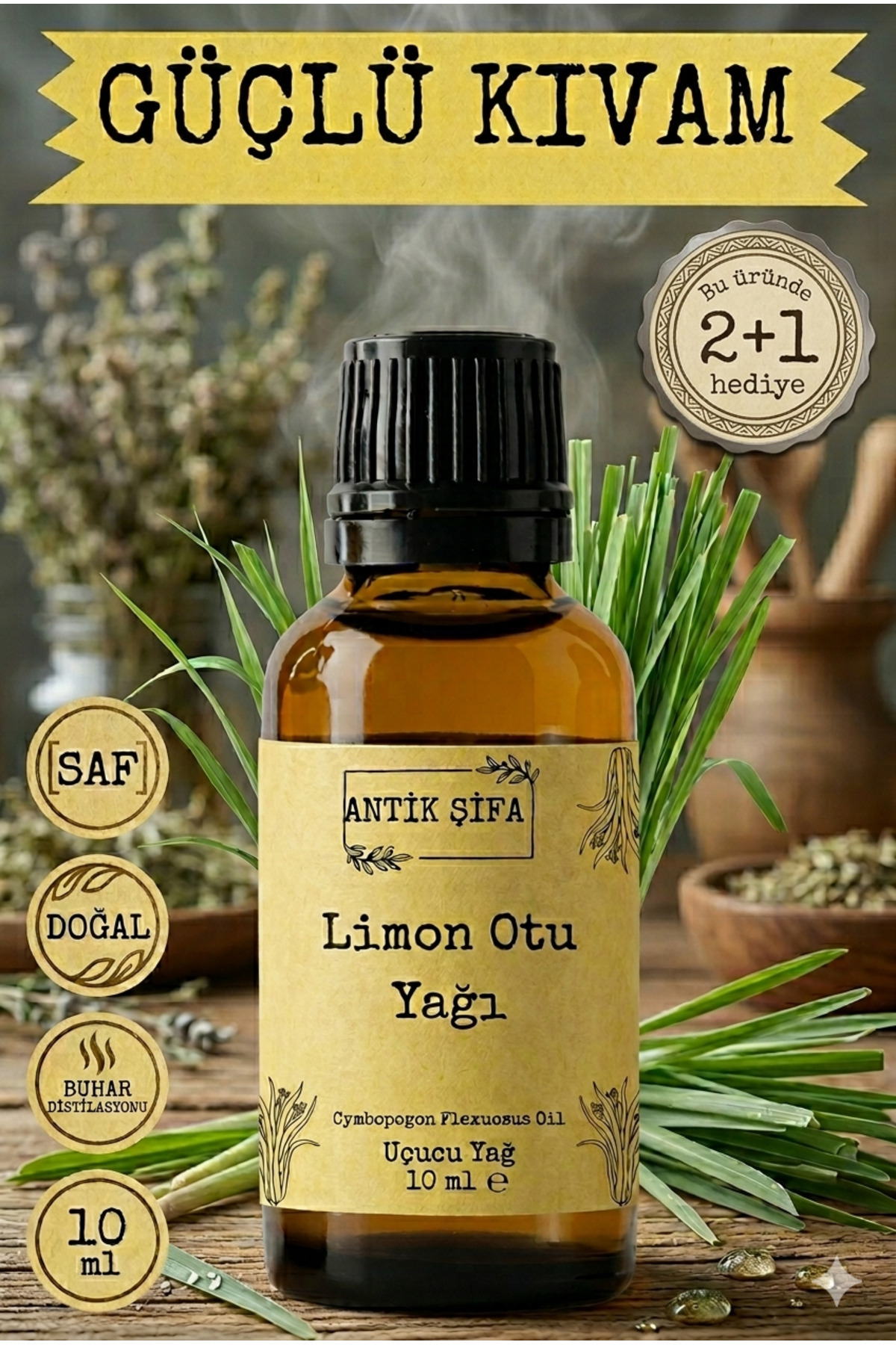 %100 Saf Limon Otu Uçucu Yağı - (10 ML) — limonotuyag10ml