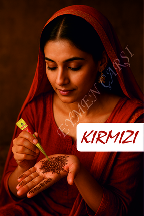 EYMEN ÇARŞI /Koni Hint Kınası Kırmızı/El ve Vücut Kınası/Hint Kınası 40 gr