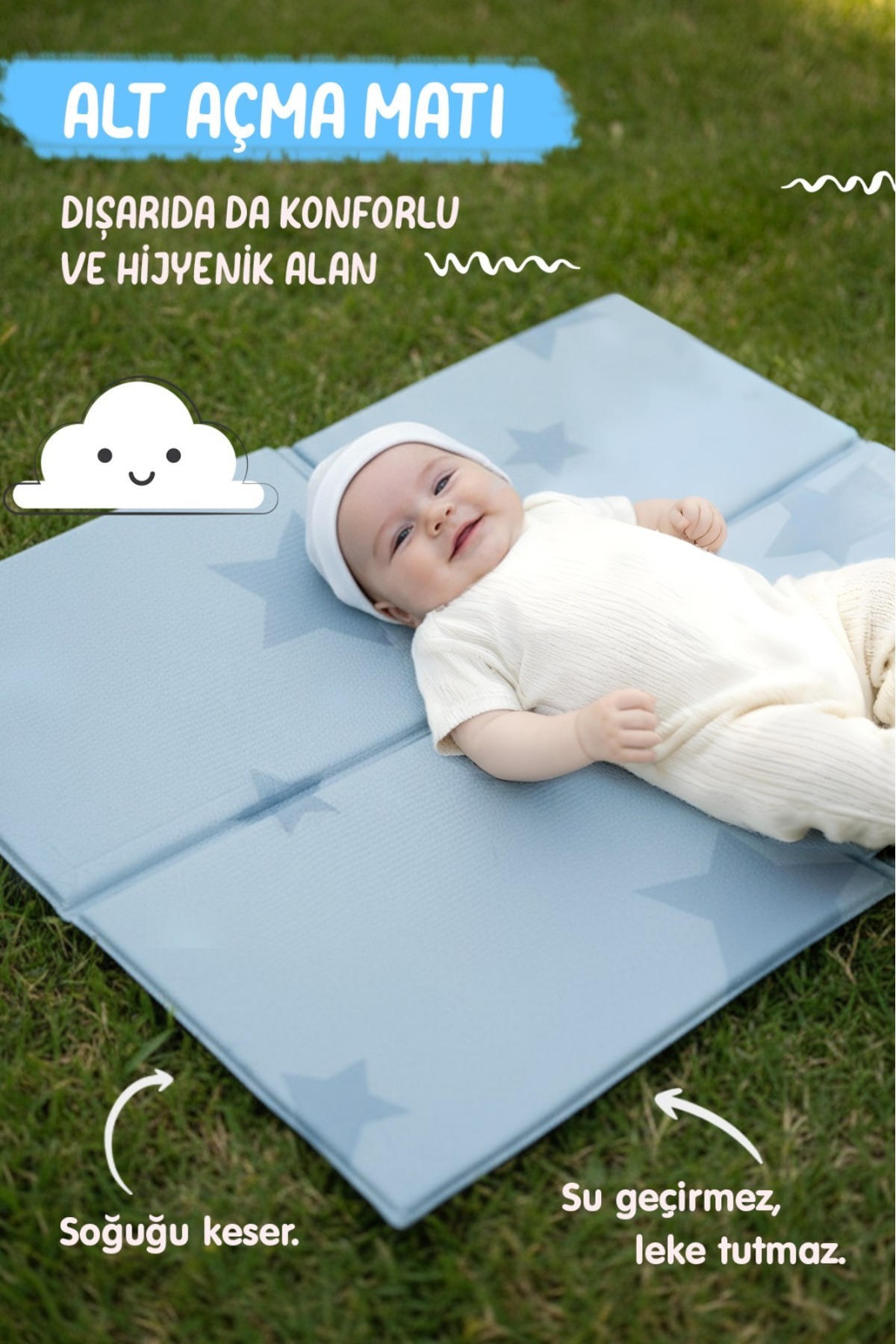 Coolmats 70x50 Cm Katlanabilir Alt Değiştirme Matı fotoğrafı 3 (önizleme)