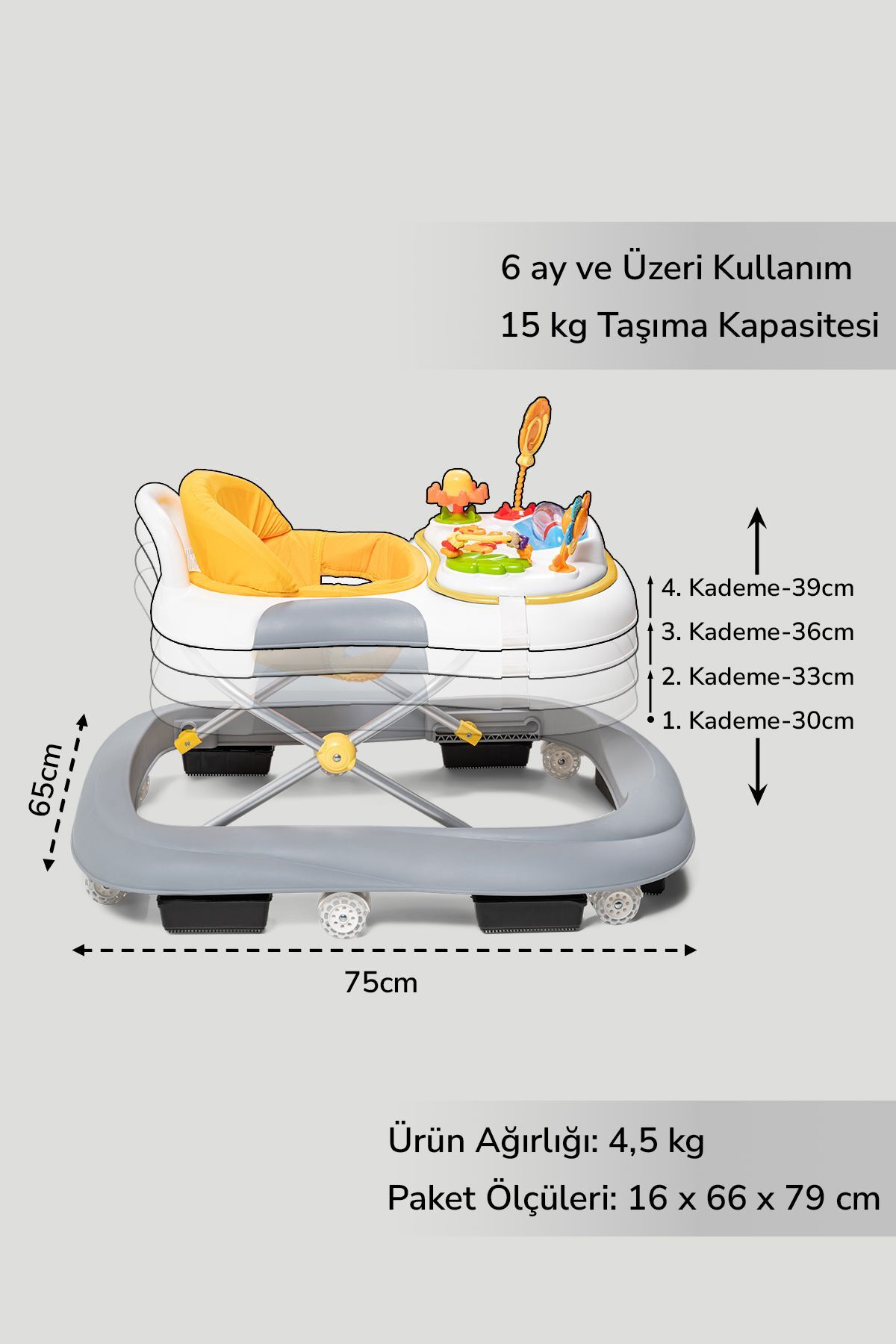 Baby2Go Toodle Lüks Yürüteç fotoğrafı 3 (önizleme)