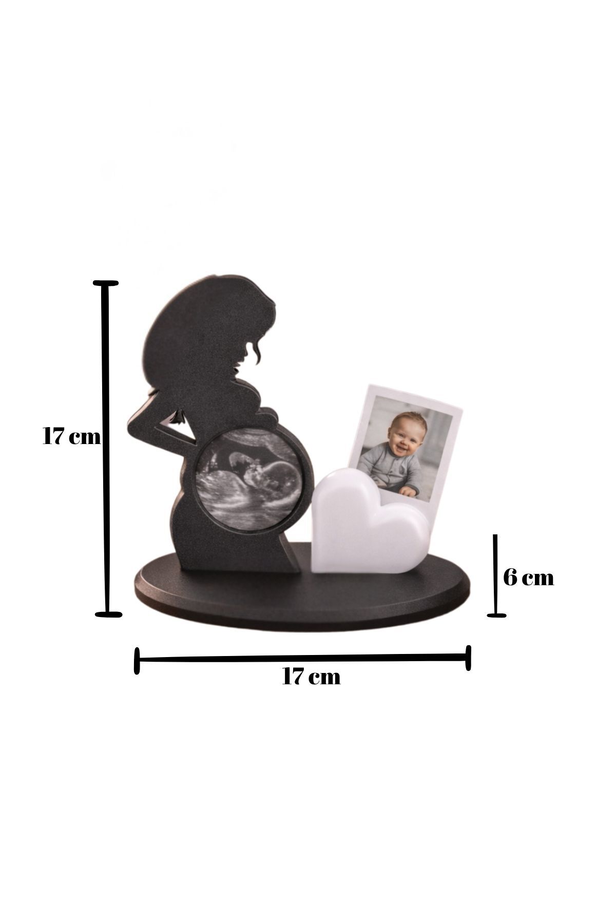 Minytrendy Hamile Anne Ultrason Fotoğraf Çerçevesi Kalpli Fotoğraf Tutucu Yenidoğan Hatırası Hamile Hediyesi fotoğrafı 5 (önizleme)
