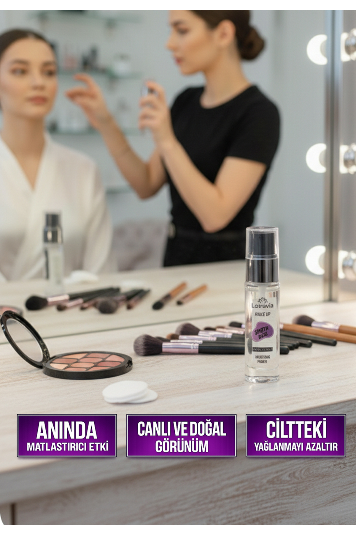 Smoth Base Makyaj Bazı Smoothing Primer 30 ml | Pore-Blurring & Smoothing — سفید Lotraviamakyajbazı — تصویر 5 از 6
