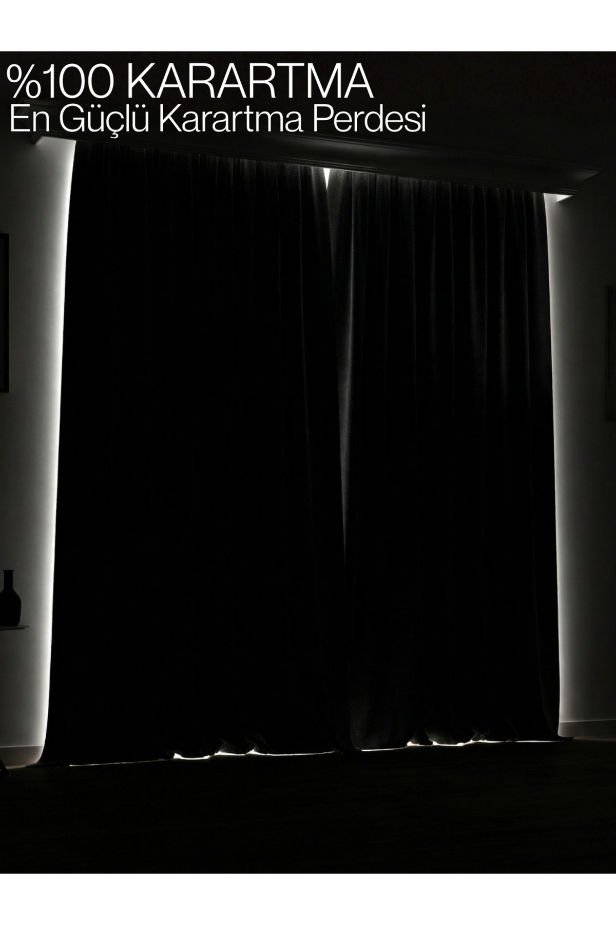 Super Blackout Series Night Black Color Lightproof Extra-forged Background Curtain