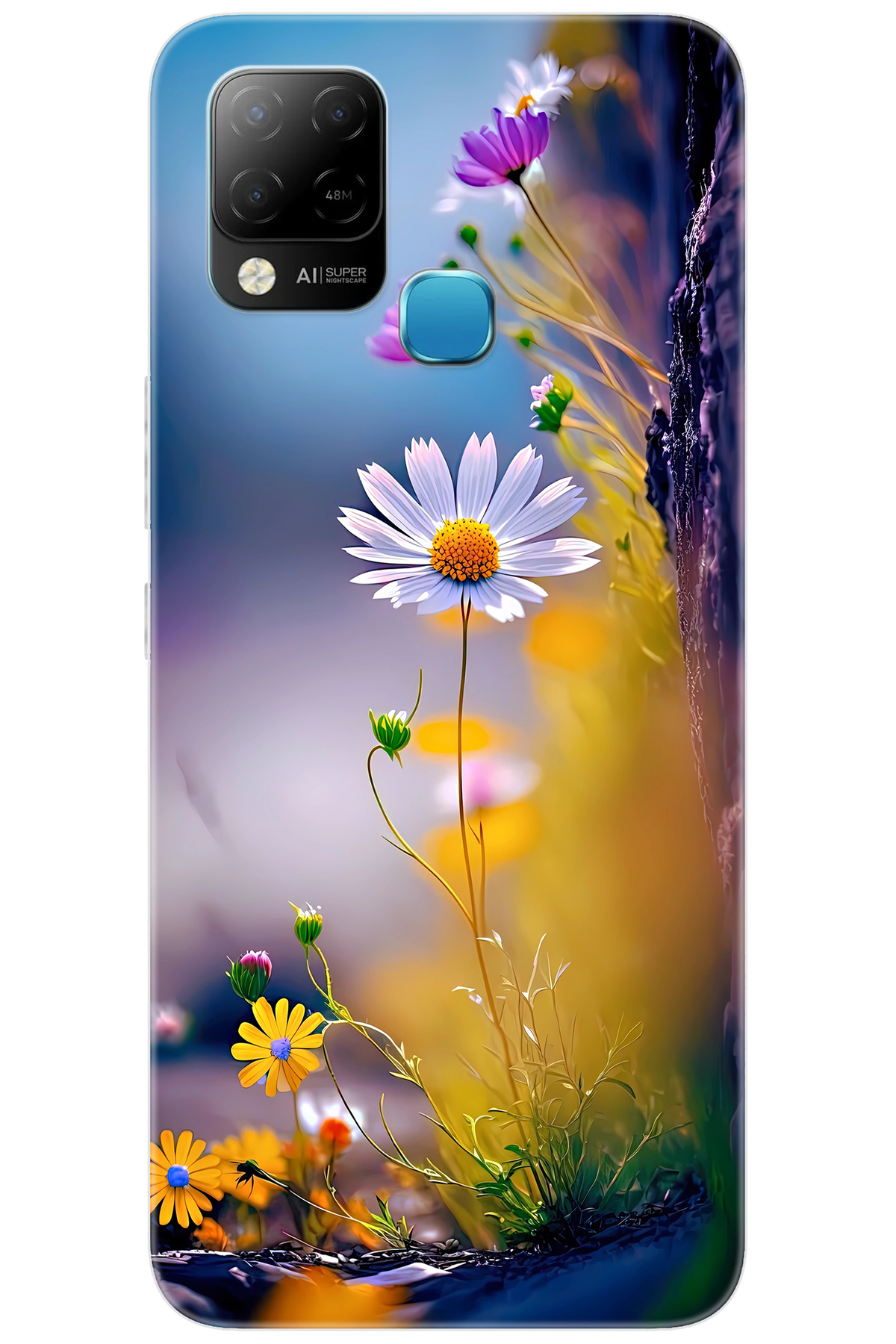 iNfinix Hot 10T (X689C) Compatible Sheath Pattern Printed Silicone Daisy Serial NGO:1000 CP-yy7Q32j