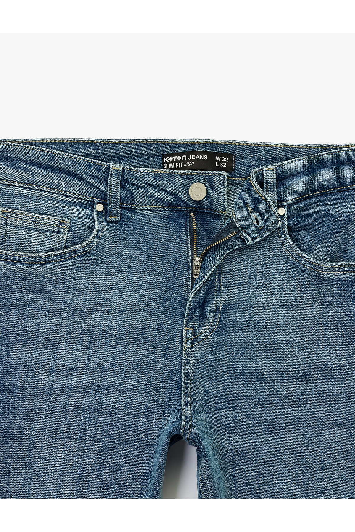 Koton Pamuklu Normal Bel Slim Fit Jean Pantolon - Brad Jean görsel 7