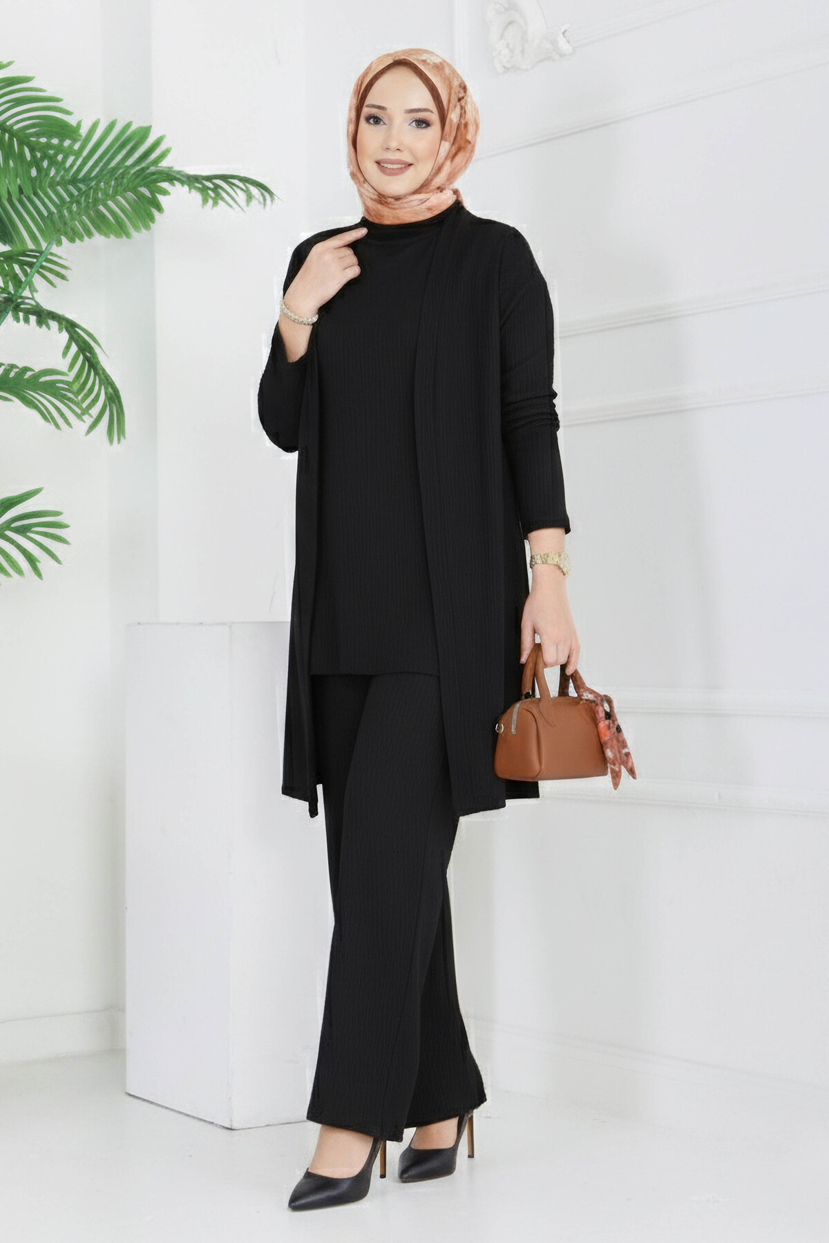 TOFİSA  Bürümcük Üçlü Takım Siyah - 2070-SIYAH - Görsel 3