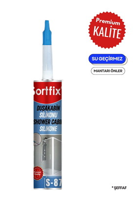 Sortfix Duşakabin Silikonu - Suya Neme Küfe Dayanıklı Sızdırmazlık 320gr S-87