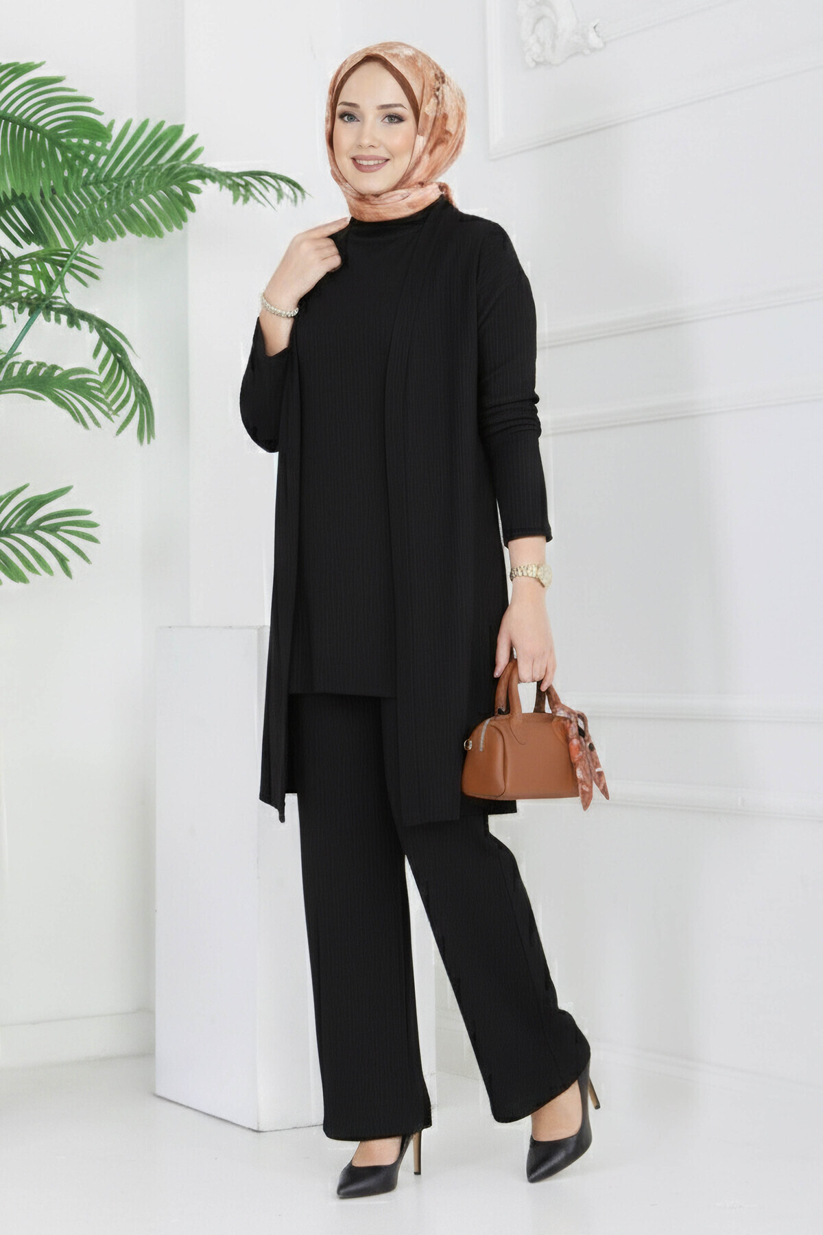 TOFİSA  Bürümcük Üçlü Takım Siyah - 2070-SIYAH