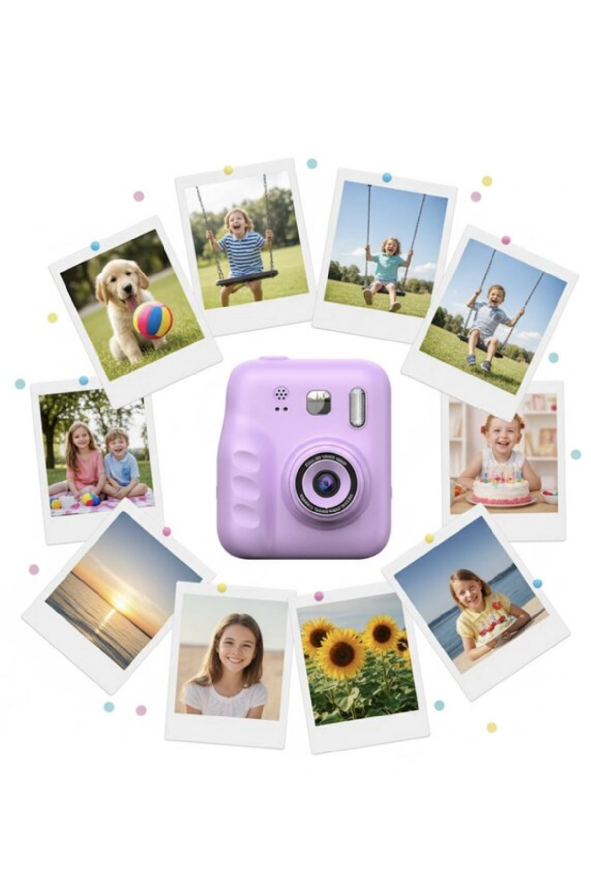 Epilons Mini Çocuk Kamerası Fotoğraf Video Çekim 4 Rulo Kağıt Ve 5 Kalem Hediyeli fotoğrafı 4 (önizleme)