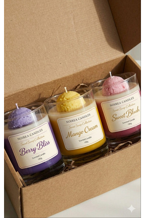 NOIREA CANDLES NOIREA Tatlı Yaz Serisi – 3’lü Mum Seti