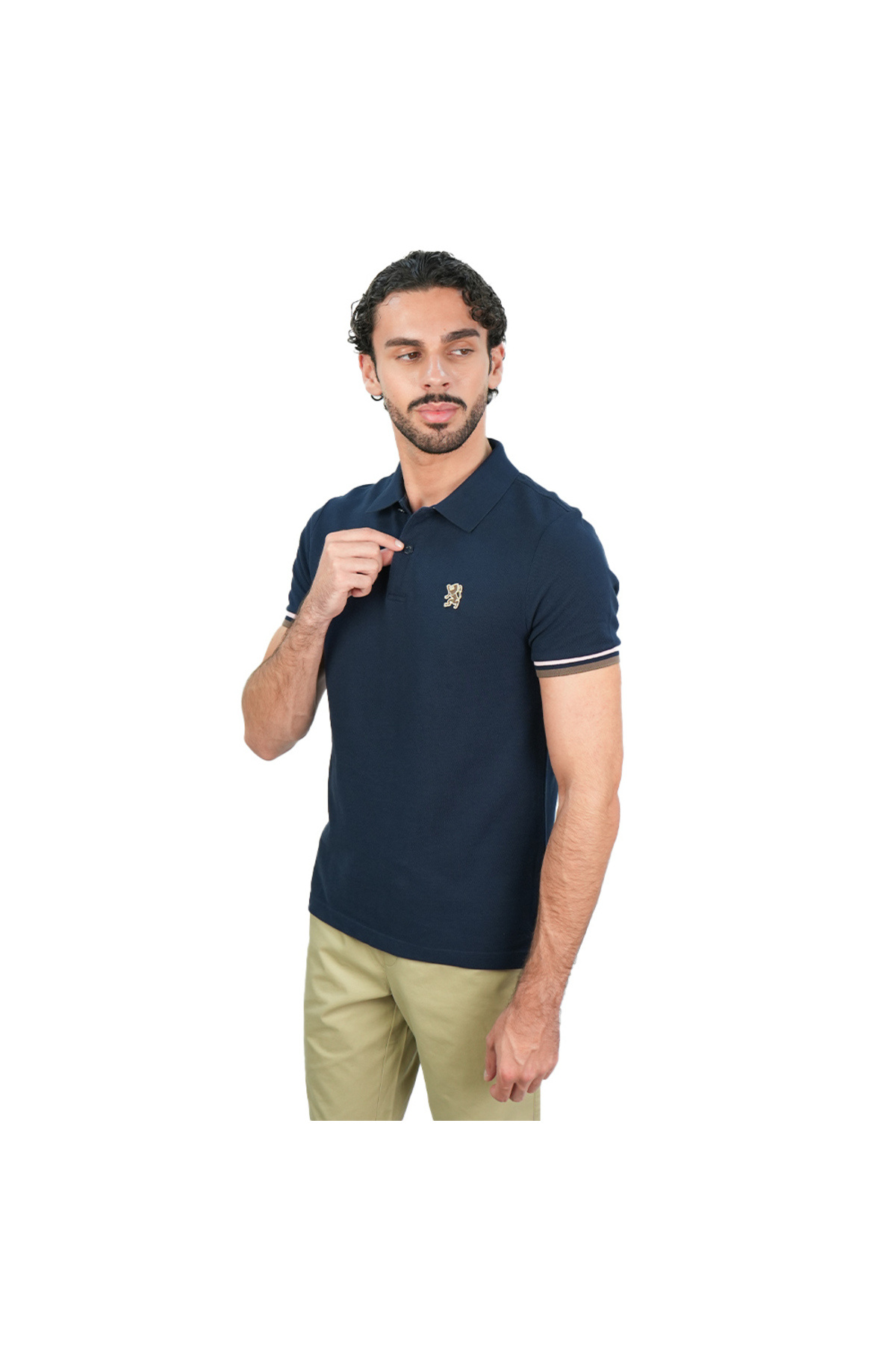 Giordano Men's Performance Polo: Classic Piqué, Tipped Collar, Embroidered Detail
