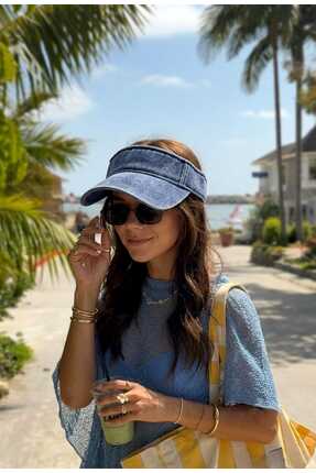 LAGRANZE Virolla Washed Visor Şapka – Ayarlanabilir Vintage Yıkamalı Güneşlik...