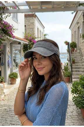 LAGRANZE Virolla Washed Visor Şapka – Ayarlanabilir Vintage Yıkamalı Güneşlik...