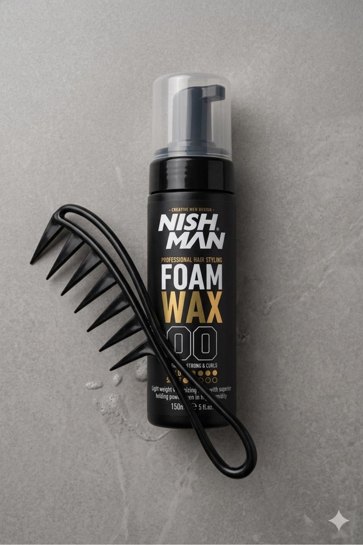 NISHMAN SAÇ ŞEKİLLENDİRİCİ KÖPÜK WAX 150 ML /+ ŞEKİLLENDİRİCİ TRAK / 400 ML TUZSUZ ŞAMPUAN HEDİYE — NGKW08754GZ