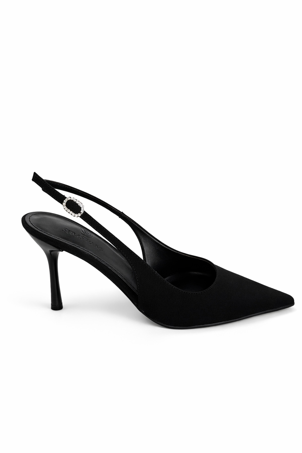 Straswans  Elsa Kadın Topuklu Kumaş Ayakkabı Siyah - Görsel 2