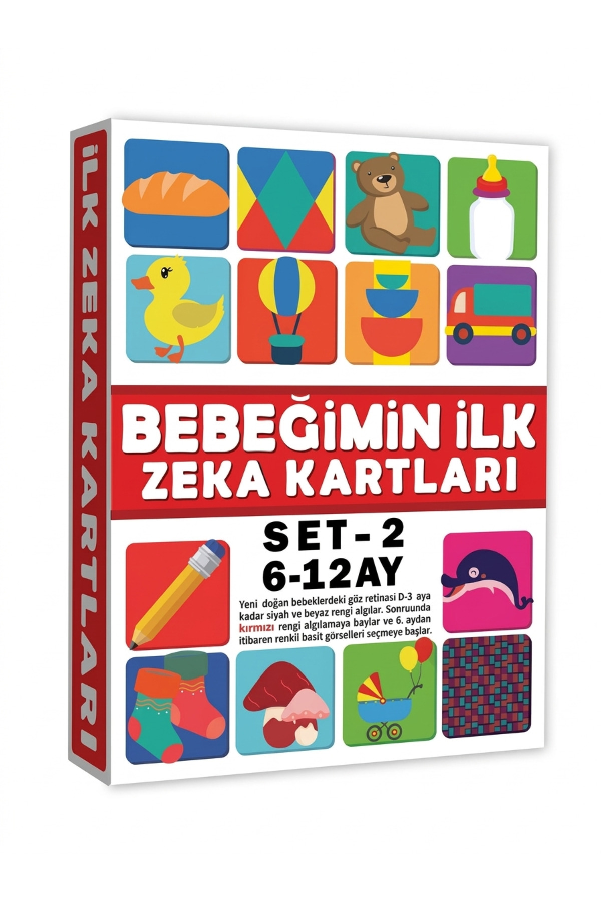 The Monarch Co 3'lü Set Bebeğimin İlk Zeka Kartları (0-24 Ay) - Görsel Uyarıcı Eğitici Bebek Gelişim Kartları fotoğrafı 3 (önizleme)