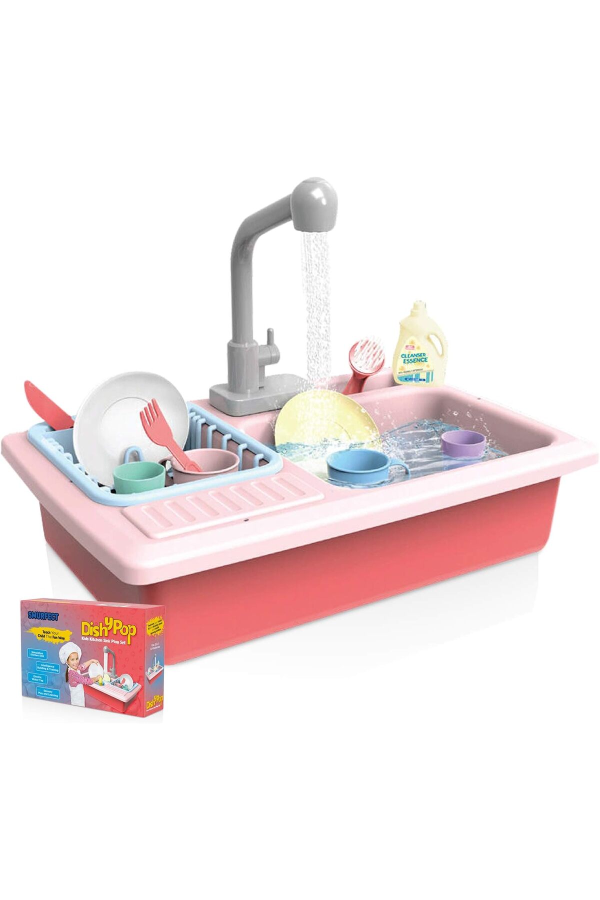 Battery-operated children's kitchen playset, bathr...