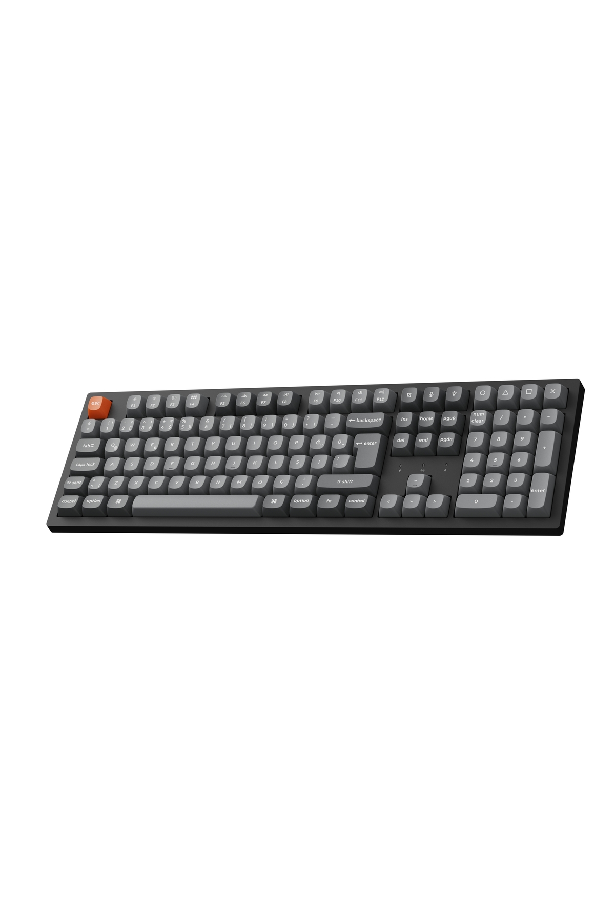 Keychron K10 Max Super Red switch,RGB aydınlatmalı Kablosuz Siyah