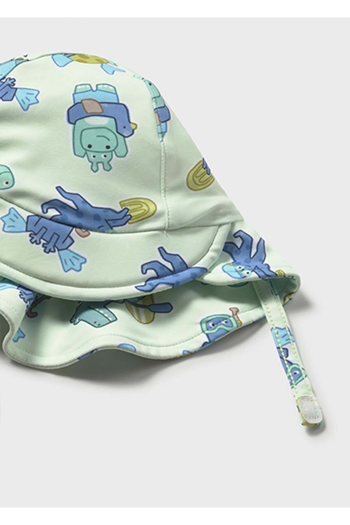 Mayoral Yazlık Erkek Bebek Yenidoğan Bady Şapkalı Mayo - Yeşil fotoğrafı 4 (önizleme)