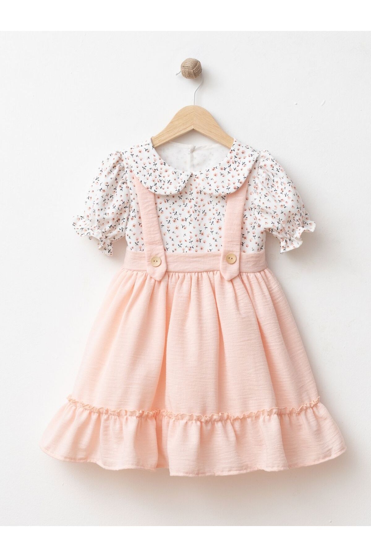 Cherrys Bebek Baskılı Salopet Kız Çocuk Elbi.se fotoğrafı 2 (önizleme)