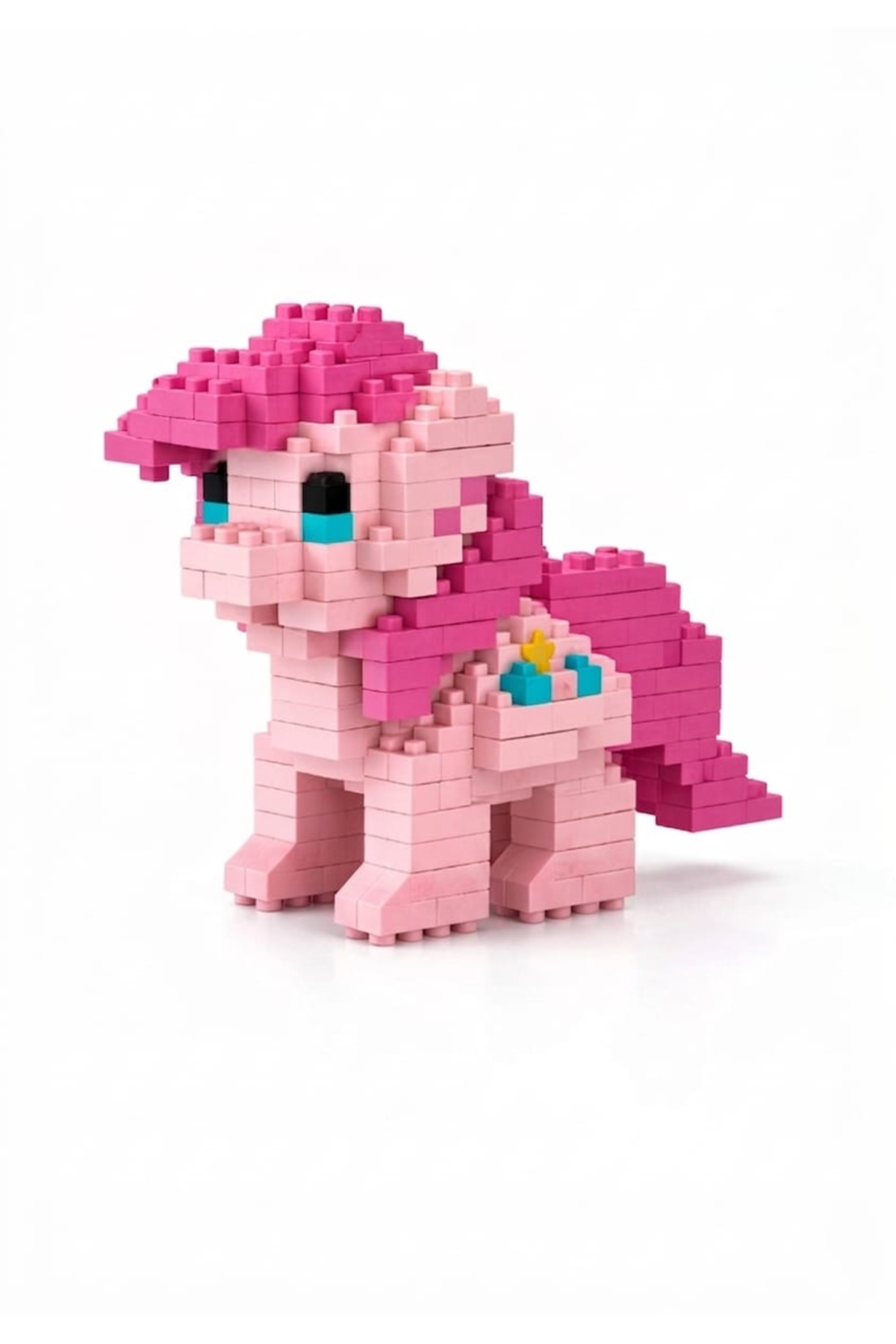 Bricks - Micro-Block Pembe Pony Lego Figür 196 Parça Mini Yapım Seti fotoğrafı 2 (önizleme)