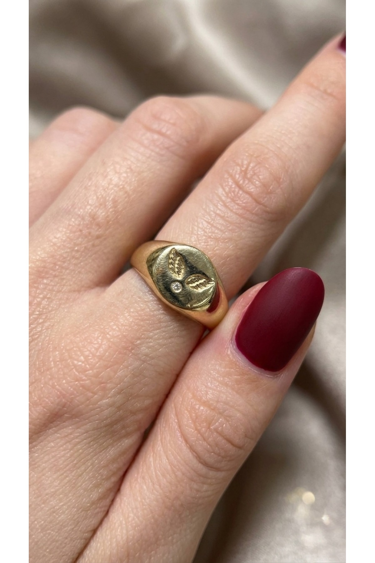 Angels of God Gold Color Adjustable Women's Ring Vintage Aesthetic Design