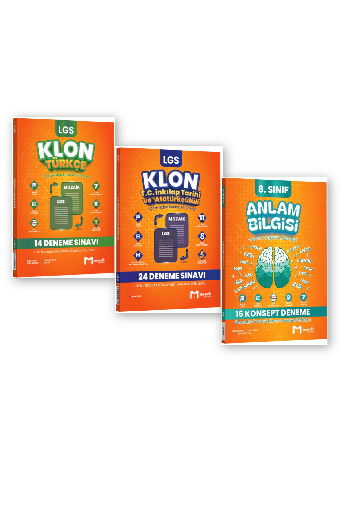 Mozaik Yayınları 8.Sınıf LGS Klon İnkılap Türkçe ve Anlam Bilgisi