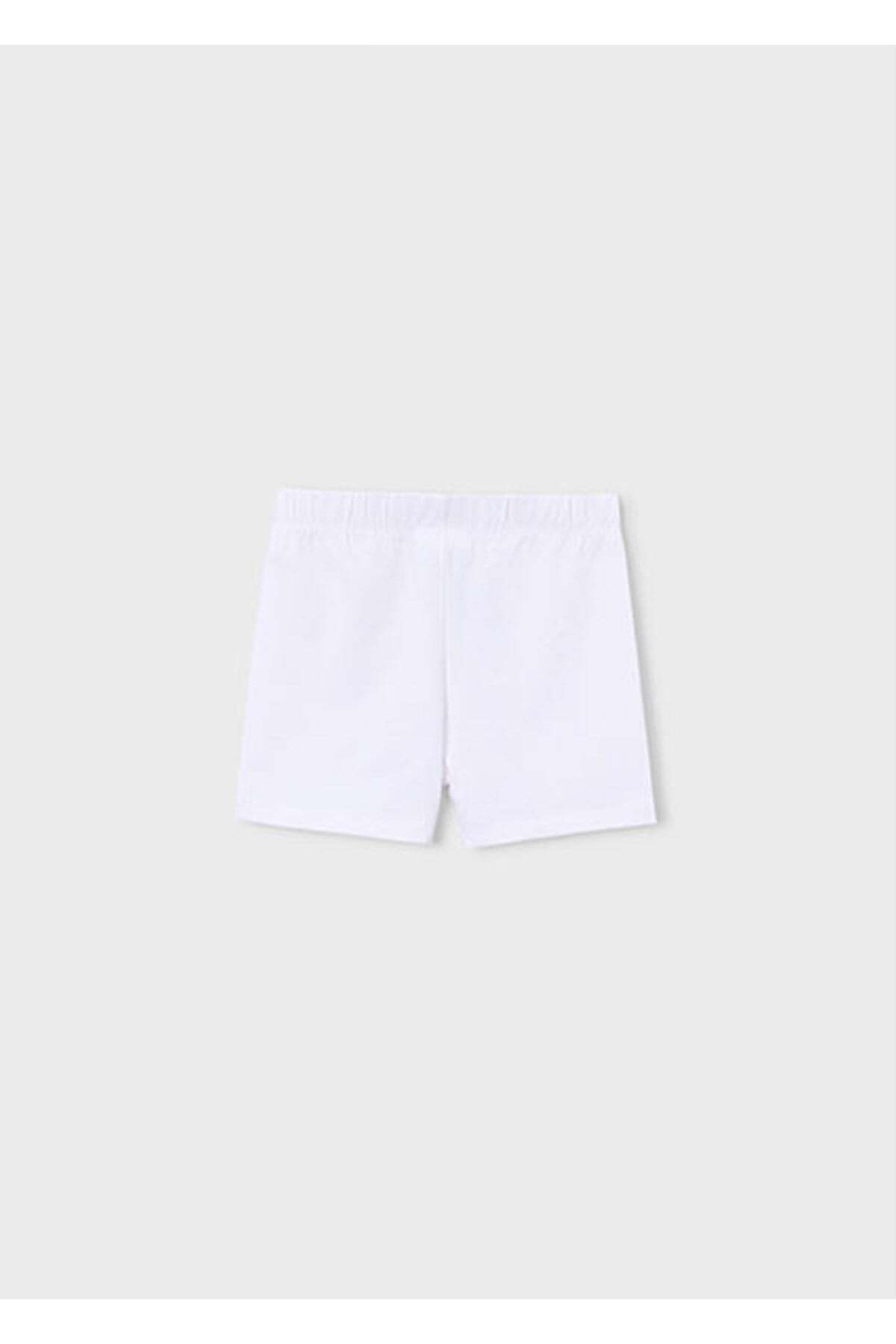 Mayoral Yazlık Kız Çocuk Basic Kısa Tayt - Beyaz fotoğrafı 2 (önizleme)
